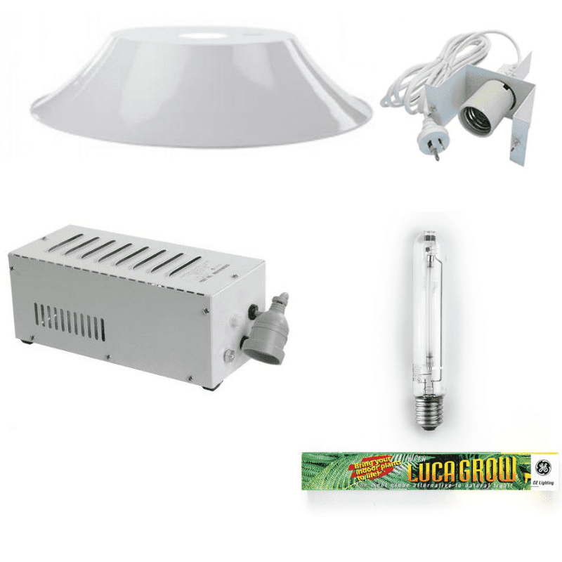 1000W HPS Grow Light Kit with Lucagrow Bulb & 900mm Deep Bowl Reflector - High Yield Indoor Plant Growing for Hydroponics, Greenhouses & Horticulture