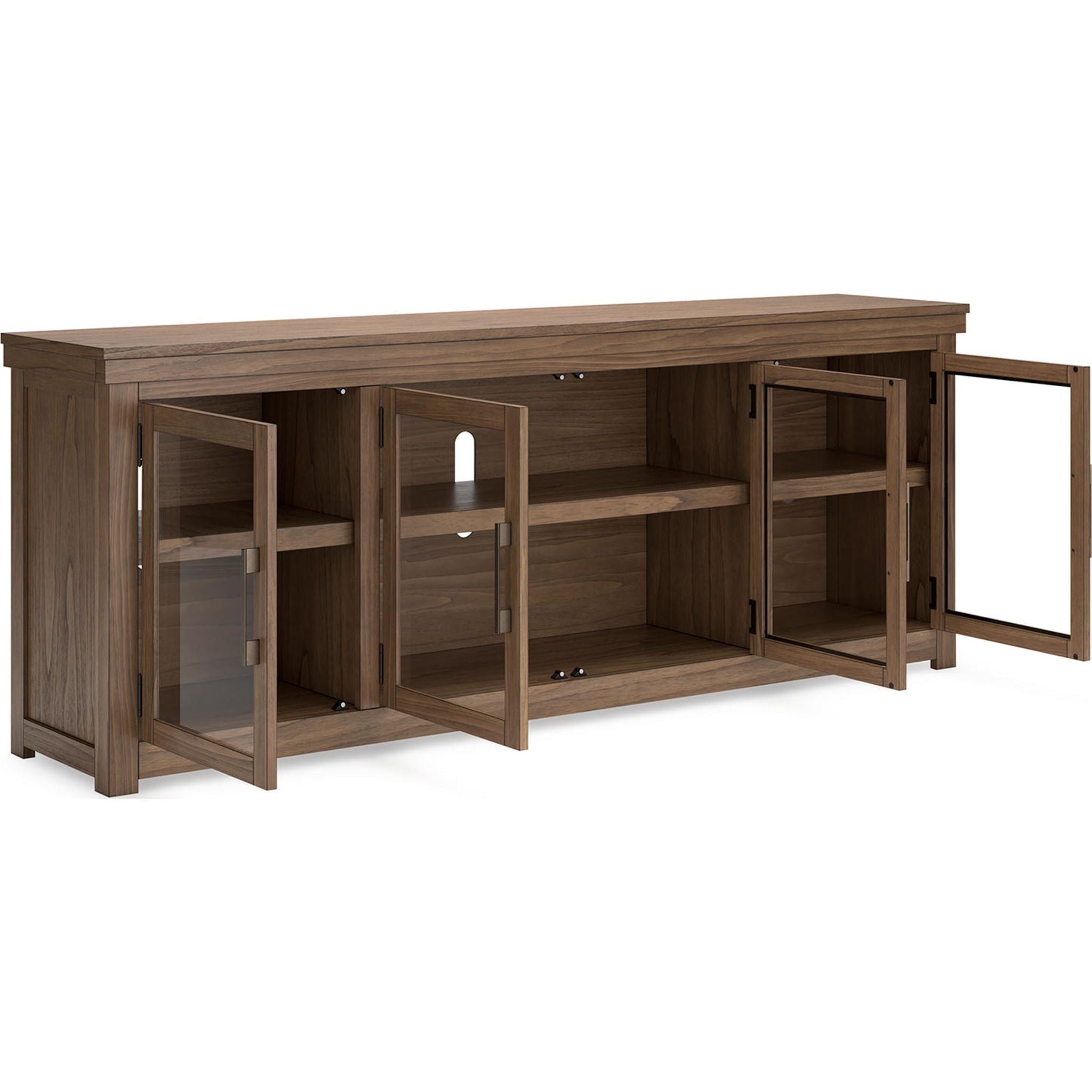 Boardernest TV Stand for Living Room - Modern Brown TV Console with Storage Shelf, Perfect for Flat Screen TVs up to 65 inches - Ideal for Home Theater & Entertainment Centers