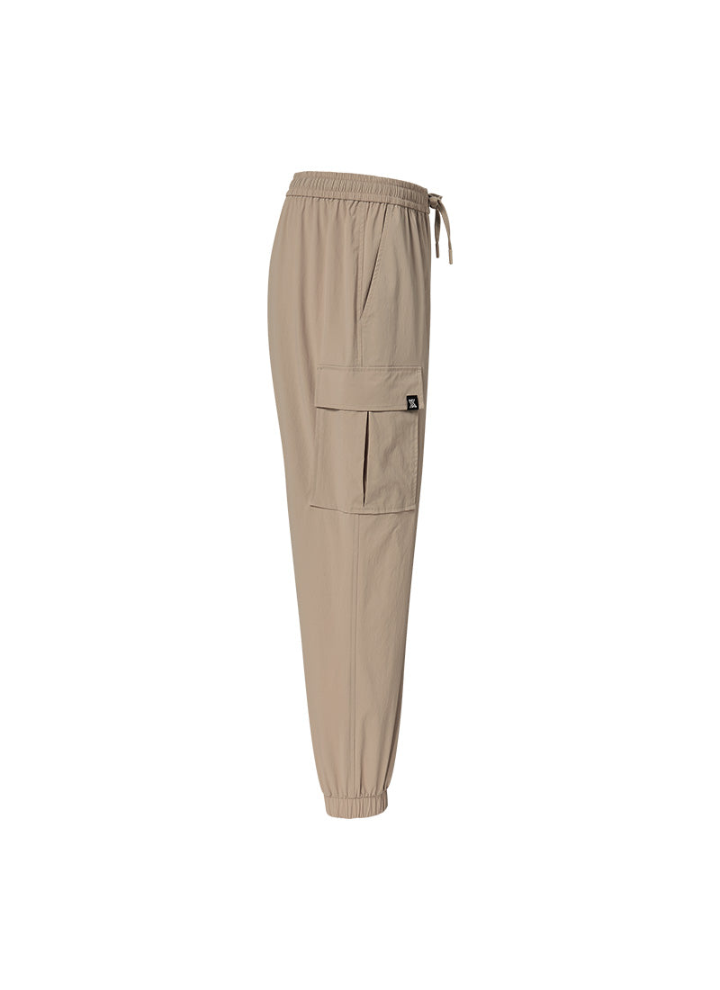 **Elastic Waist Loose Fit Cargo Jogger Pants for Men - Comfortable Casual Workout & Outdoor Hiking Pants**