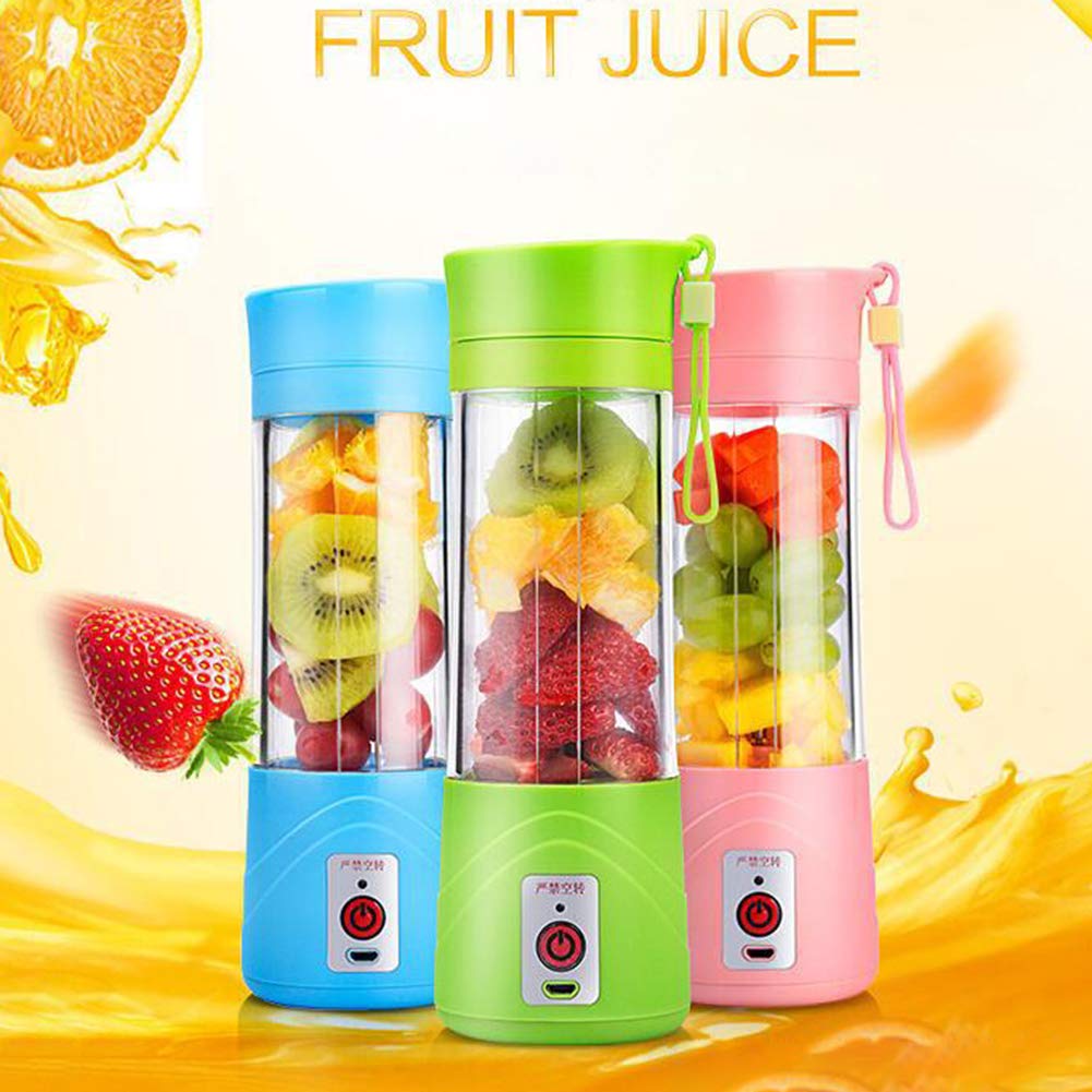 Portable USB Electric Juicer Cup - 401ml Mini Juice Blender for Smoothies, Shakes & Healthy Drinks - Perfect Travel, Office & Home Use - Small Electrical Gift Idea