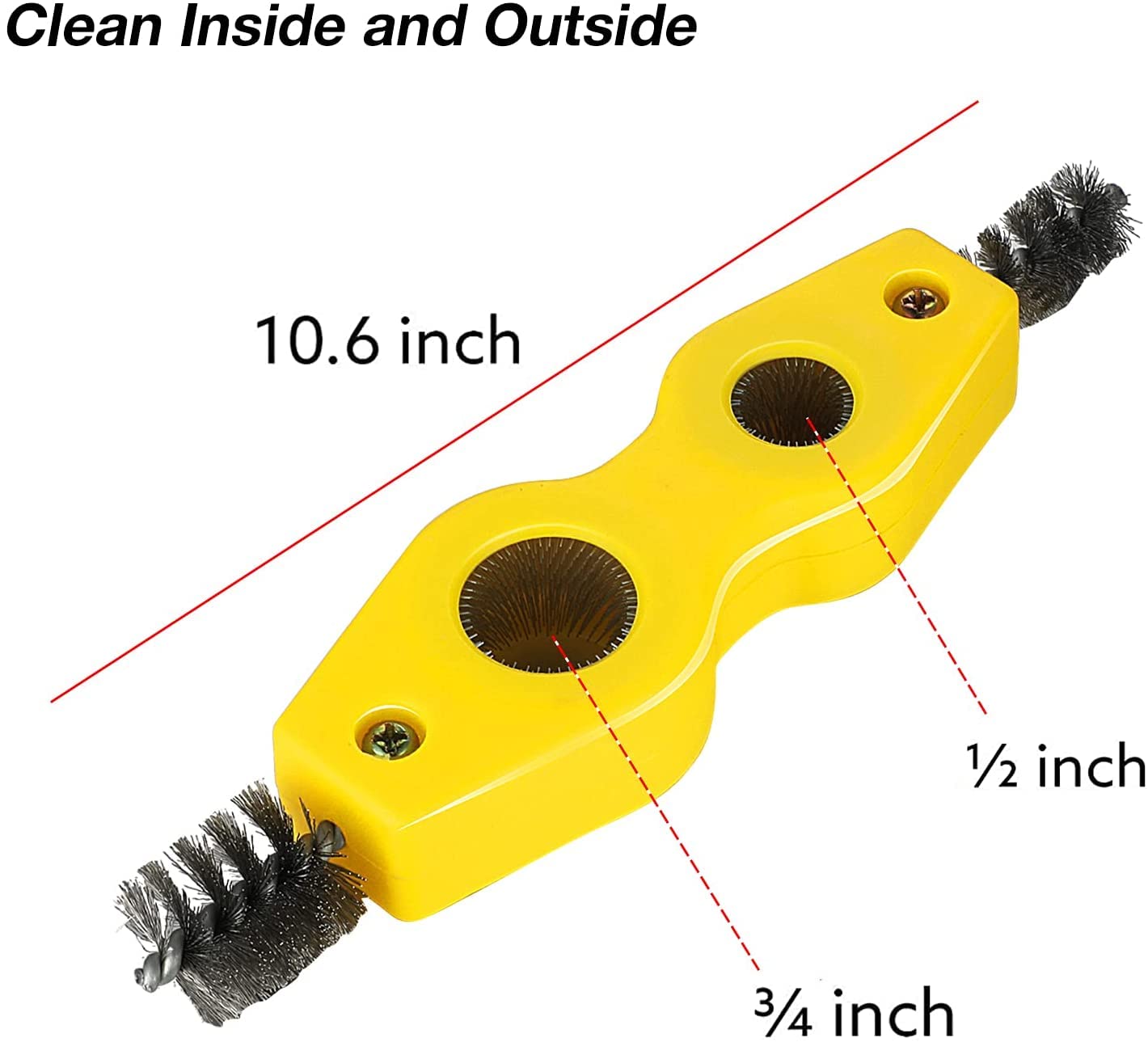 4 in 1 Copper Pipe Cleaning Brush Kit - 10 Pack Heavy Duty Plumbing Brush for Removing Rust, Corrosion & Debris from Copper Pipes - Essential Tool for Plumbing Installation, Soldering & Brazing (Perfect for Home Repairs, HVAC Maintenance & DIY Plumbing Projects)