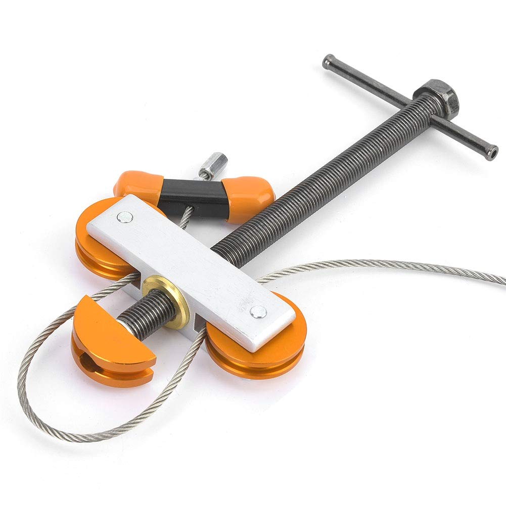 Jadeshay Compound Bow Press - Stainless Steel Portable Bow Press Tool for Hunting & Archery with Quad Bracket Set | Adjustable Cable for Bowstring Maintenance | Perfect for Outdoor Target Practice & Bow Tuning