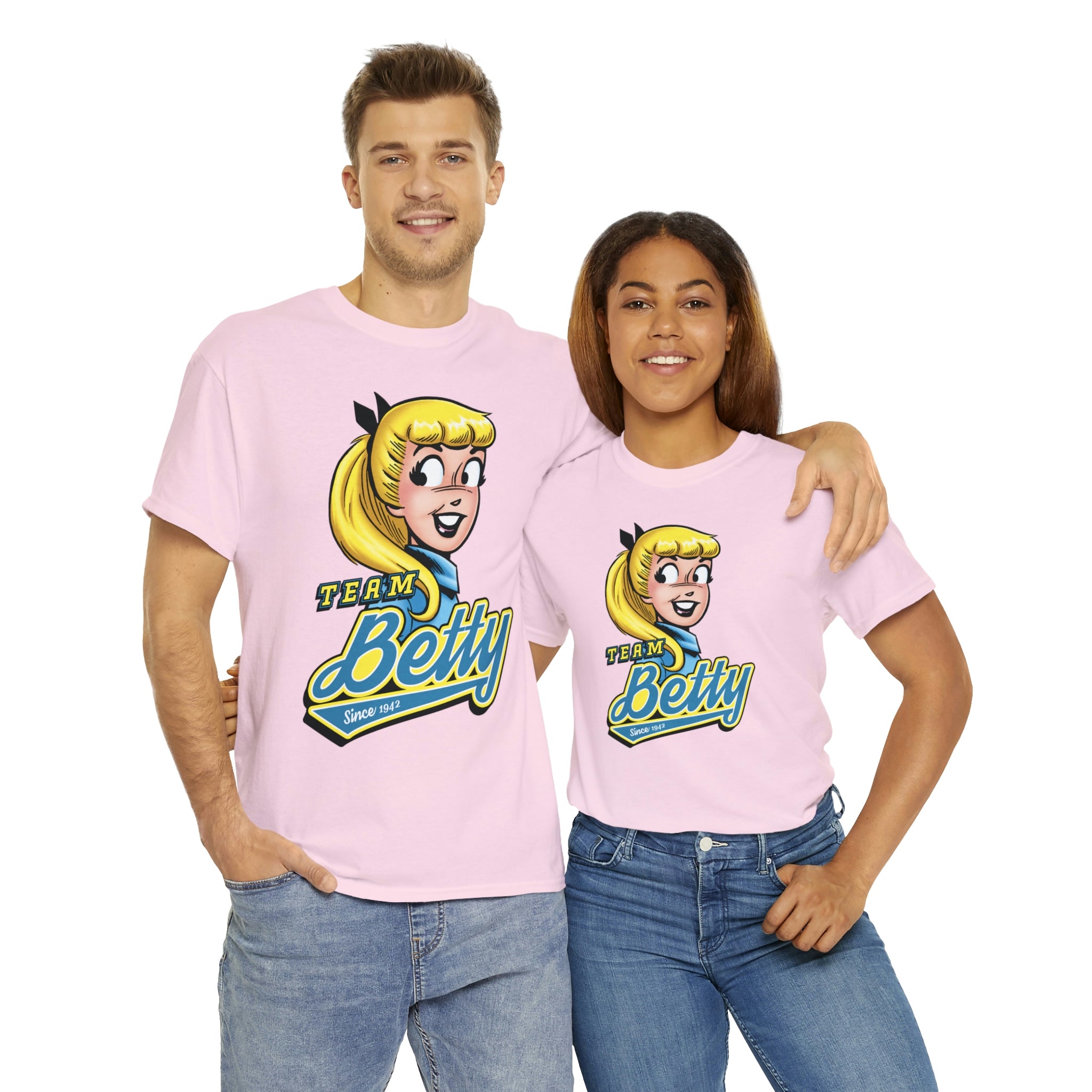 Team Betty Graphic Tee - Unisex Heavy Cotton T-Shirt with Betty Cooper Design | Casual Wear for Men & Women | Perfect for Comic Con, Cosplay & Pop Culture Events