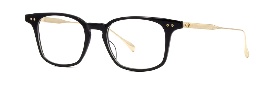 Dita Buckeye DRX 2072 D Black/Gold Rectangle Women's Eyeglasses - Stylish Designer Frames for Women, UV Protection & Lightweight Comfort - Perfect for Work, Reading & Everyday Fashion