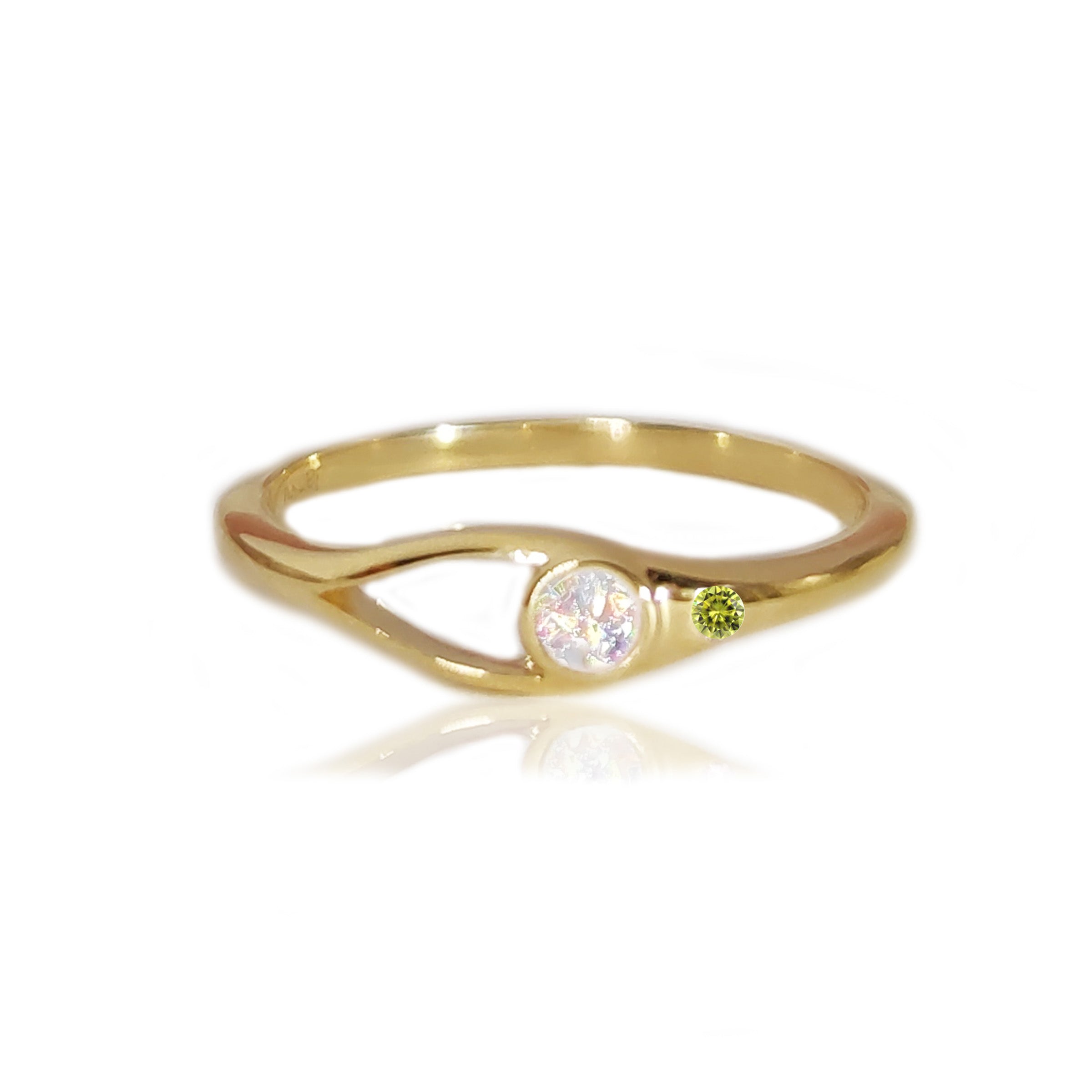 Elegant Gold Ashes Ring for Men & Women - Handcrafted Memorial Jewelry for Loved Ones - Perfect for Remembrance, Gifts & Special Occasions