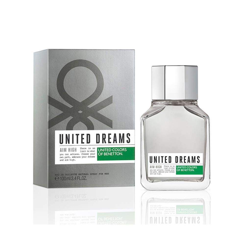Benetton United Dreams Aim High 100ML EDT Spray for Men - Fresh Citrus & Woody Fragrance for Day & Night Wear