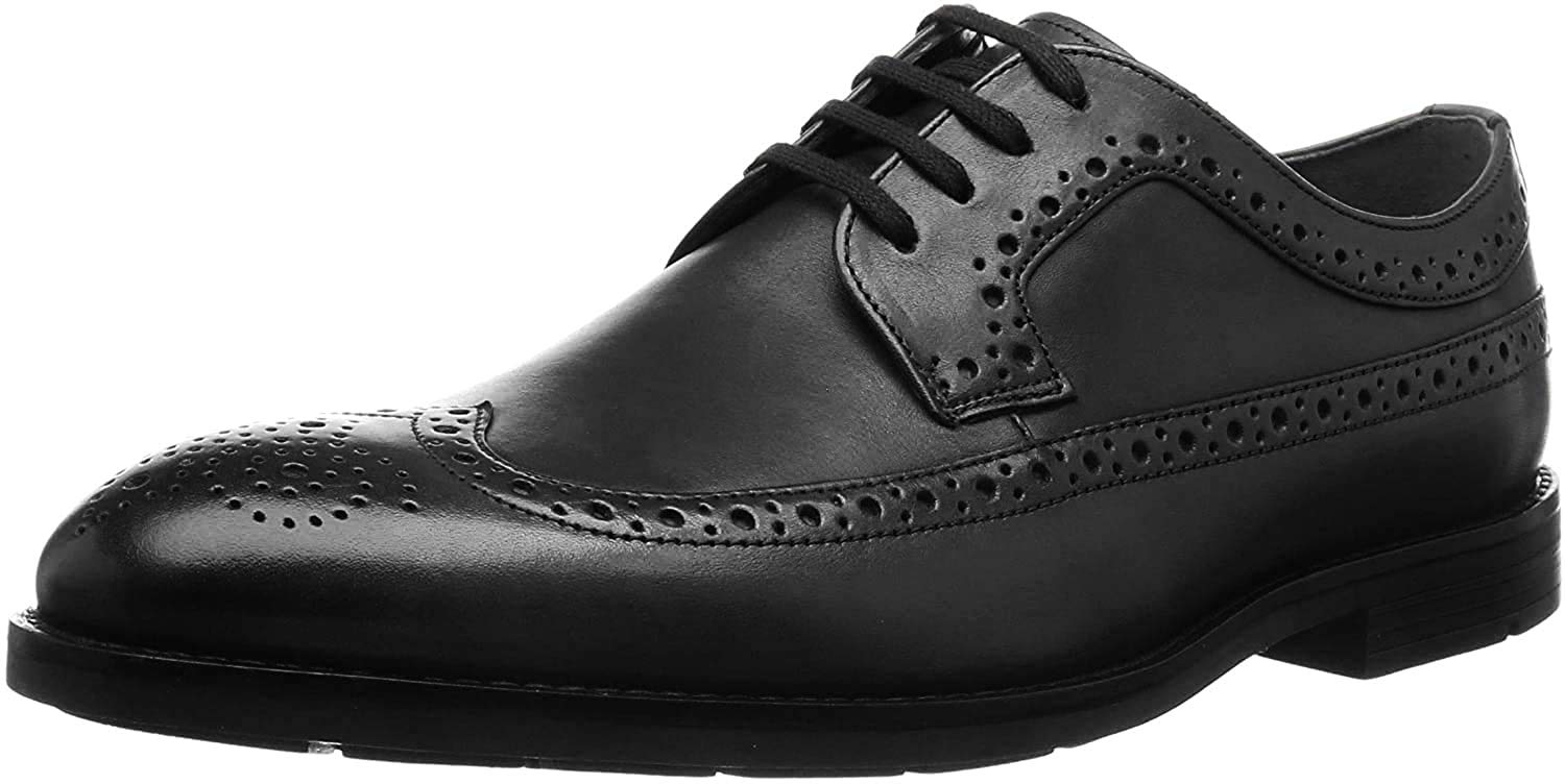 Clarks Men's Wingtip Oxford Dress Shoes - Classic Leather Formal Shoes for Business & Wedding - Comfortable & Stylish for Office, Parties & Special Occasions