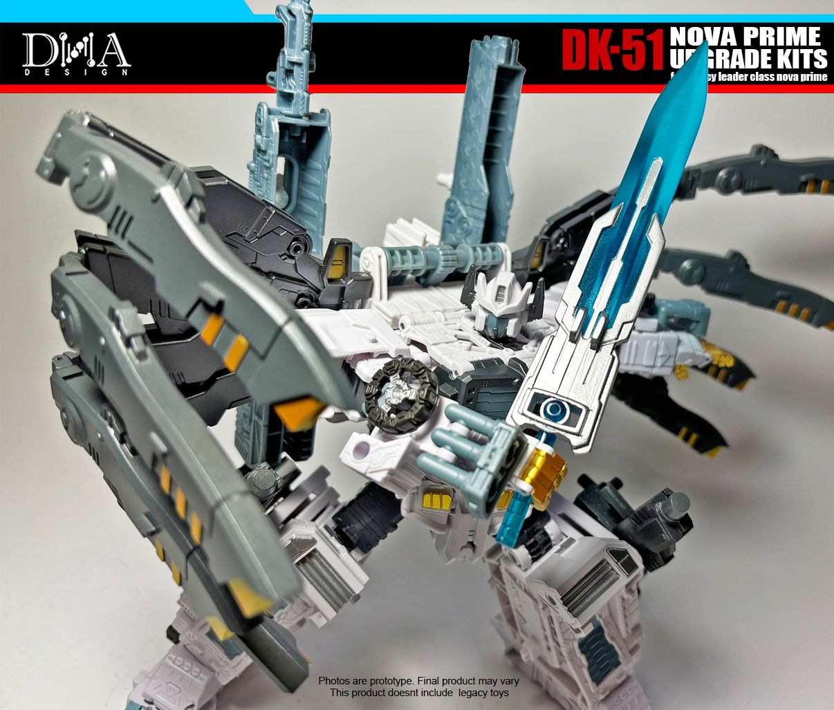 DNA Design DK 51 Upgrade Kit for Nova Prime - Transformers Action Figure Parts - Perfect for Collectors & Custom Builders - Enhance Your Nova Prime Figure Display & Play Experience