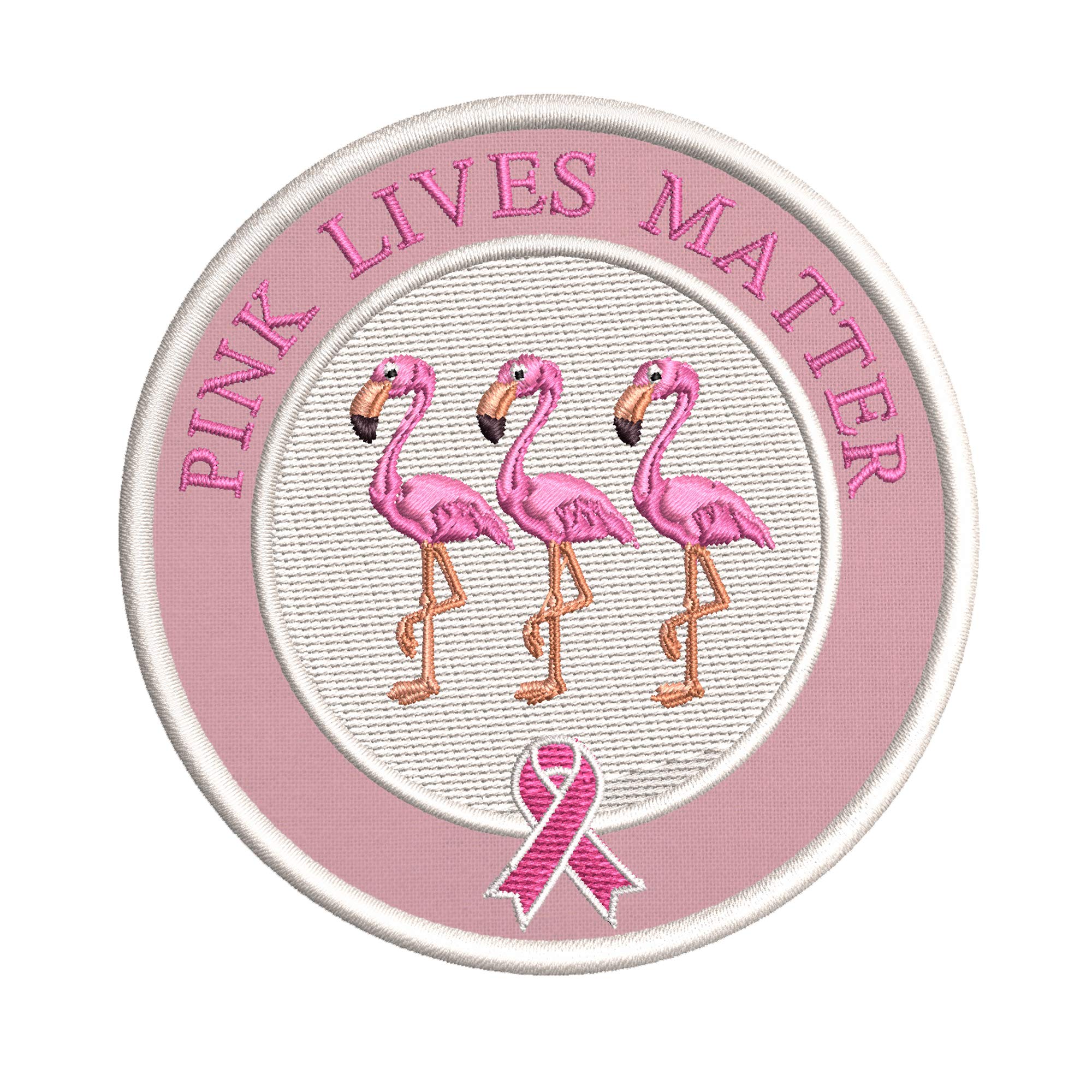 Breast Cancer Awareness Pink Ribbon Flamingo 3.5
