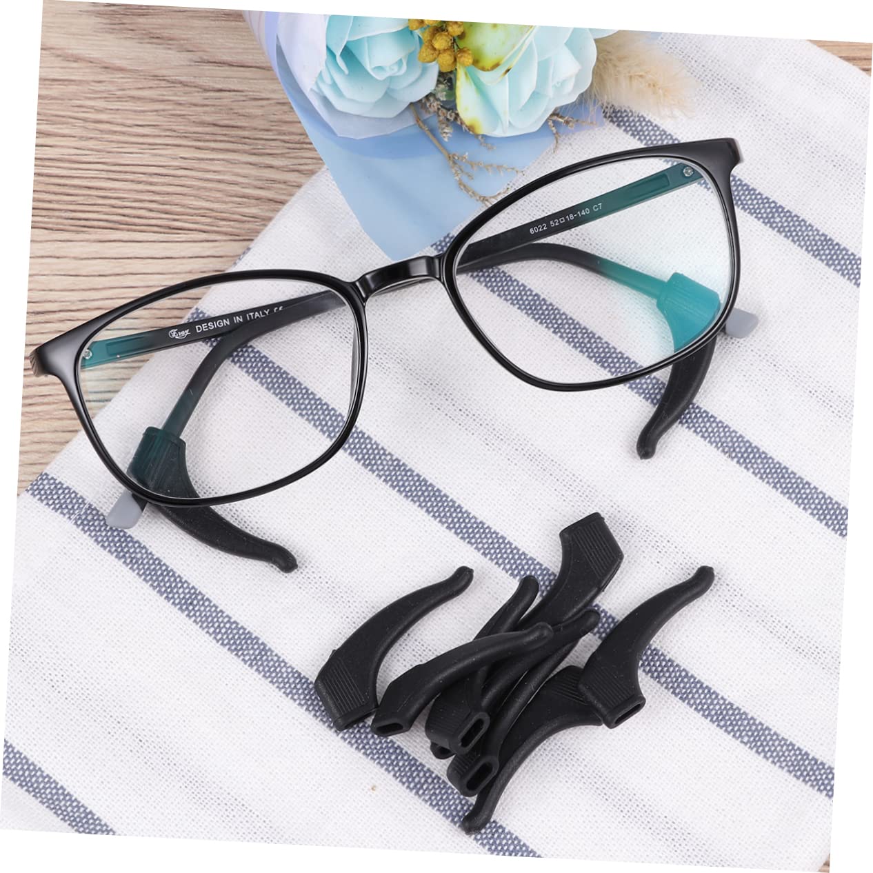 GLEAVI 5 Pairs Anti-Slip Glasses Ear Hooks - Comfortable Eyewear Grips for Glasses & Sunglasses - Perfect for Sports, Running & Active Lifestyles
