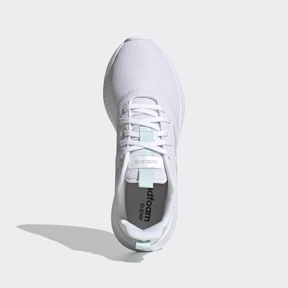 adidas Women's Puremotion Running Shoes - Lightweight & Breathable for Jogging, Gym Workouts (White/White/Halo Mint, Size 7) | Perfect for Road Running, Treadmill Training & Fitness Activities