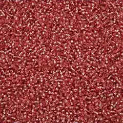 11/0 Czech Seed Beads #43284 Silver Lined Dark Pink Solgel 23g - Perfect for Jewelry Making, Beading Crafts, and DIY Accessories