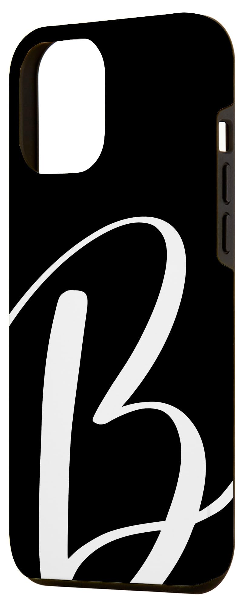 iPhone 12 Pro Max Black & White Personalized Initial Case with Letter B - Perfect for Daily Use, Gifts, and Travel