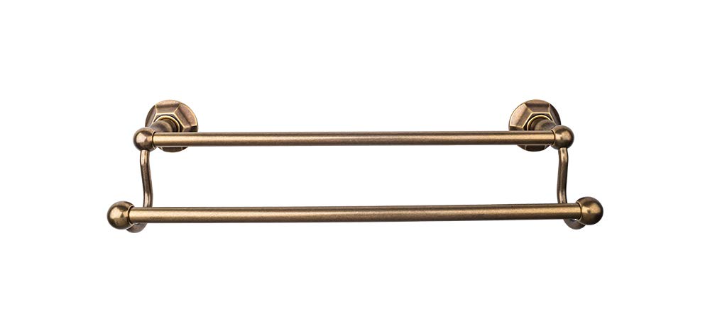 Top Knobs ED9GBZB 24-Inch Edwardian Double Towel Bar in German Bronze - Elegant Bathroom Hardware for Traditional & Modern Homes