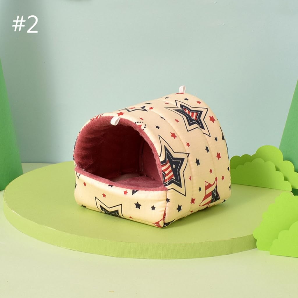 Cozy Hamster Hammock Bed - Soft Hanging Small Animal House for Hamsters, Squirrels & Chinchillas - Cute Printed Habitat Decor for Cage Accessories - Perfect for Playtime & Nap Time