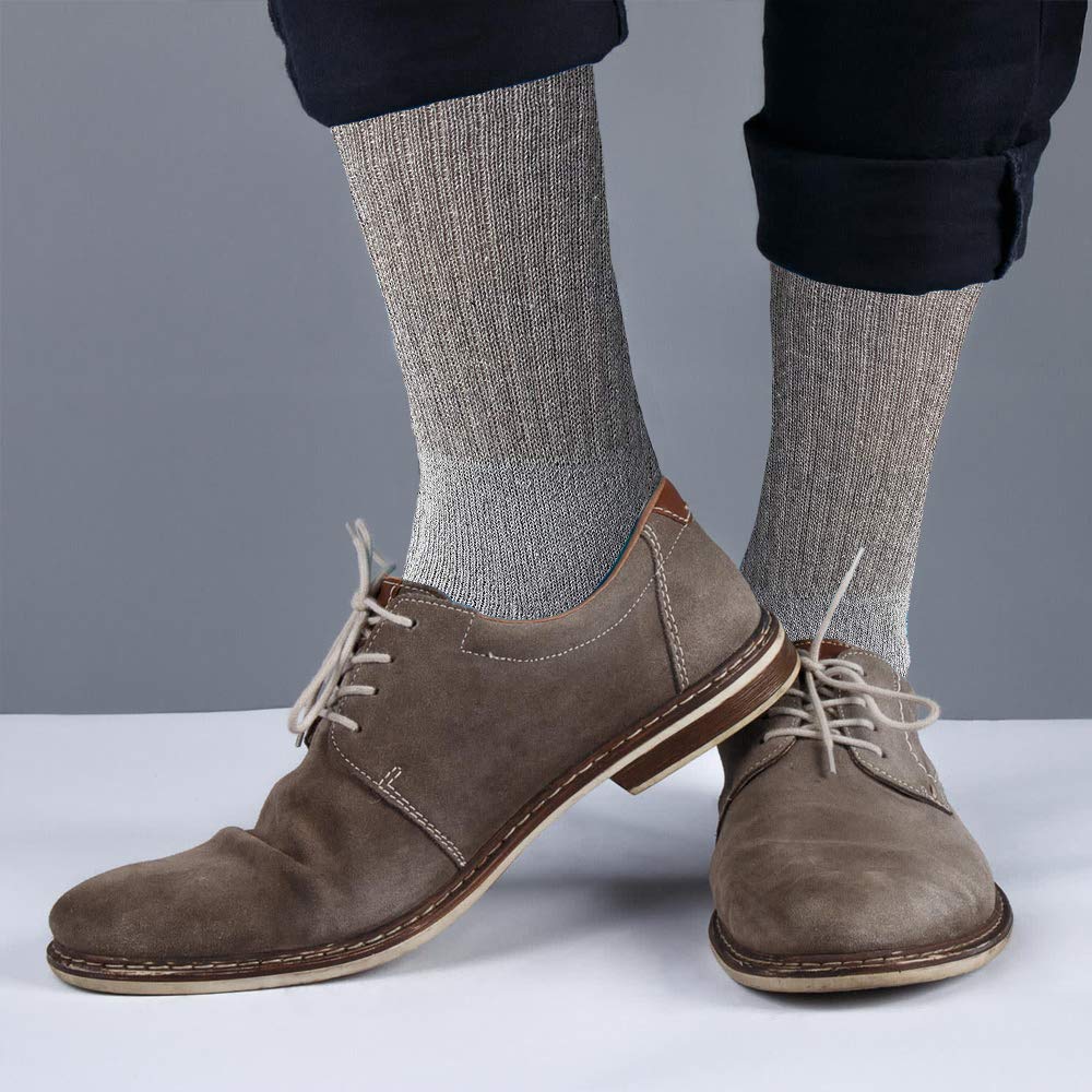 12 Pairs Men's Crew Socks Bulk Pack - Soft Cotton Comfort Socks for Men (Size 10-13) - Perfect for Work, Sports & Everyday Wear