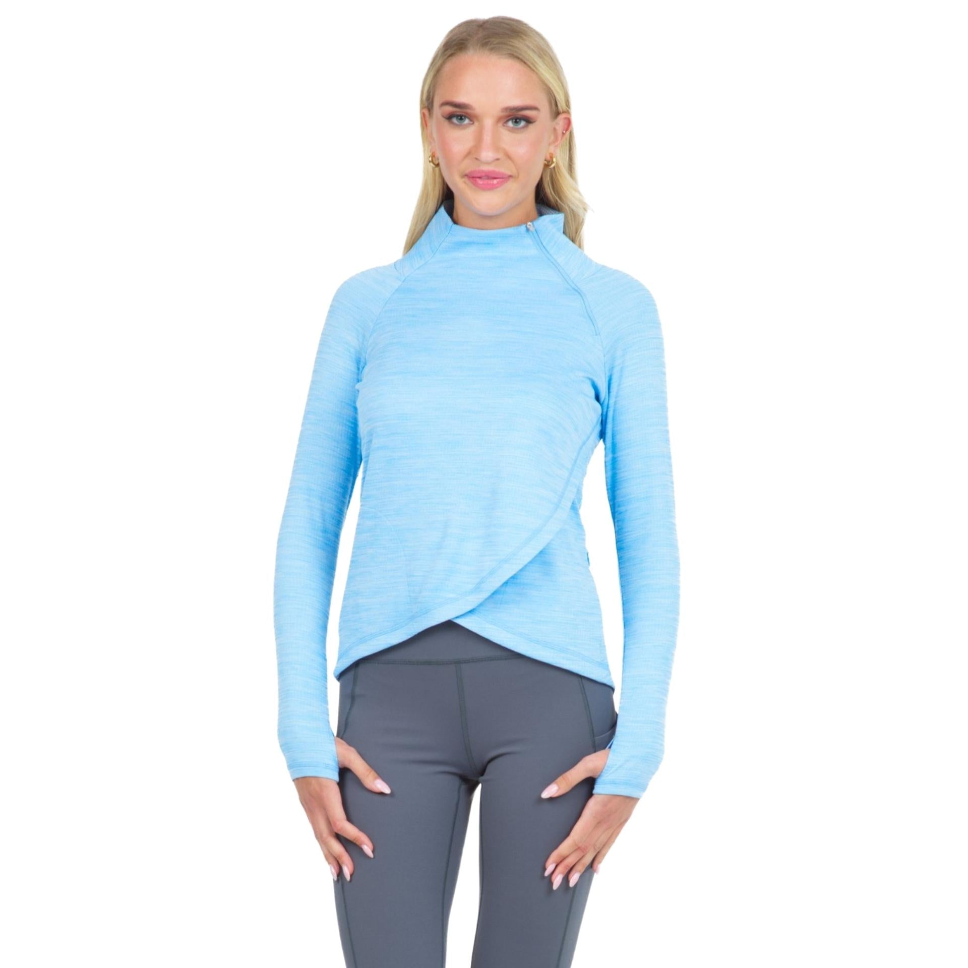 Ibkul Women's Asymmetrical Zip Pullover Sweatshirt - Stylish Casual Hoodie with Unique Zipper Design for Fashionable Outfits | Perfect for Streetwear, Gym, and Everyday Wear