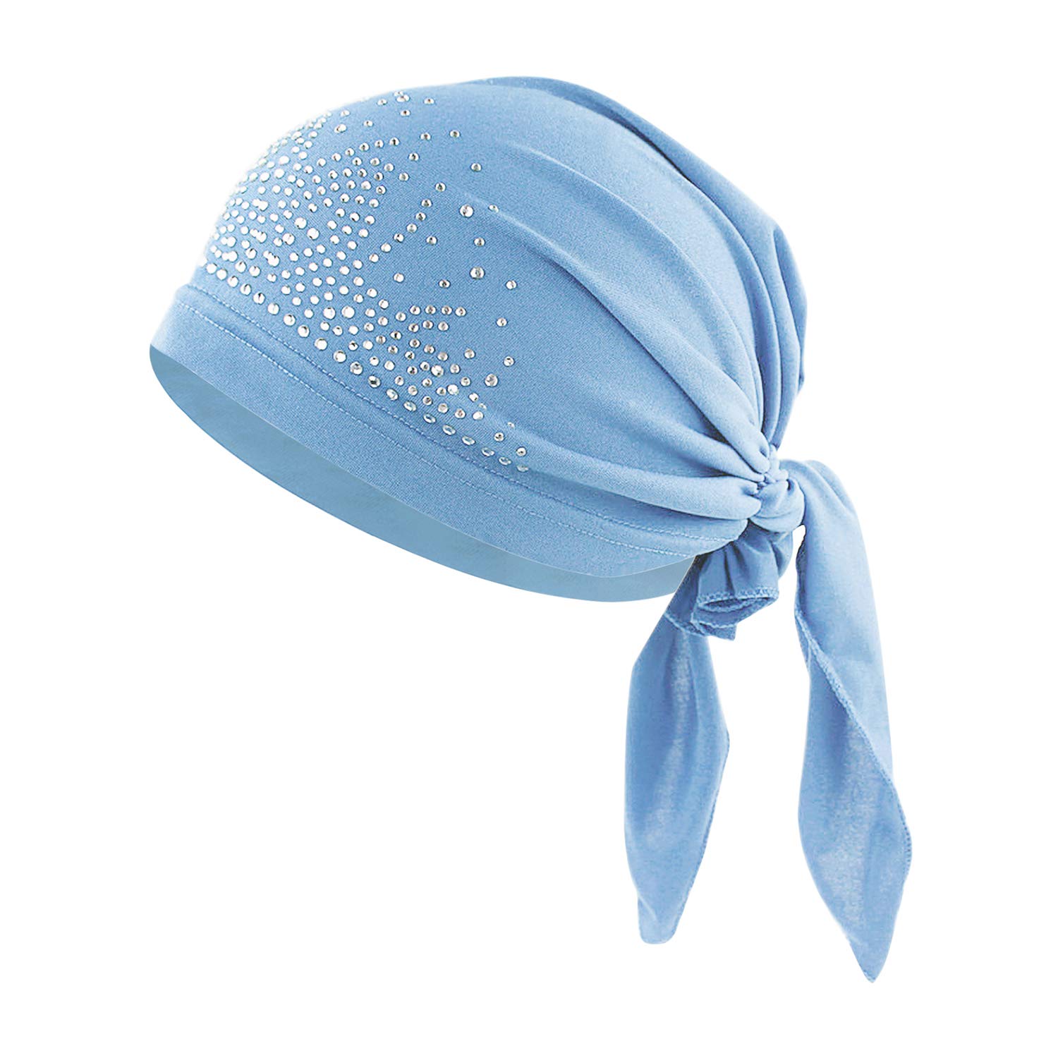 IPENNY Stretchy Chemo Beanie for Women - Soft Crystal Turban Head Wrap & Skull Cap for Cancer, Alopecia Hair Loss - Comfortable Headscarf for Daily Wear, Hospital Visits & Outdoor Activities