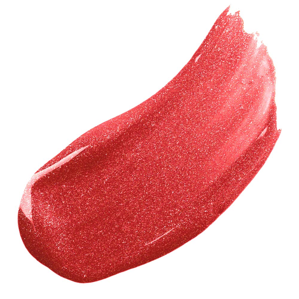 Beauty For Real Lip Gloss + Shine - Light My Fire Opaque Red | Non-Sticky Plumping & Hydrating Lip Gloss with Marine Collagen | Everyday Wear, Mirror in Cap | 0.15 fl oz | Perfect for Date Night, Office & Special Occasions