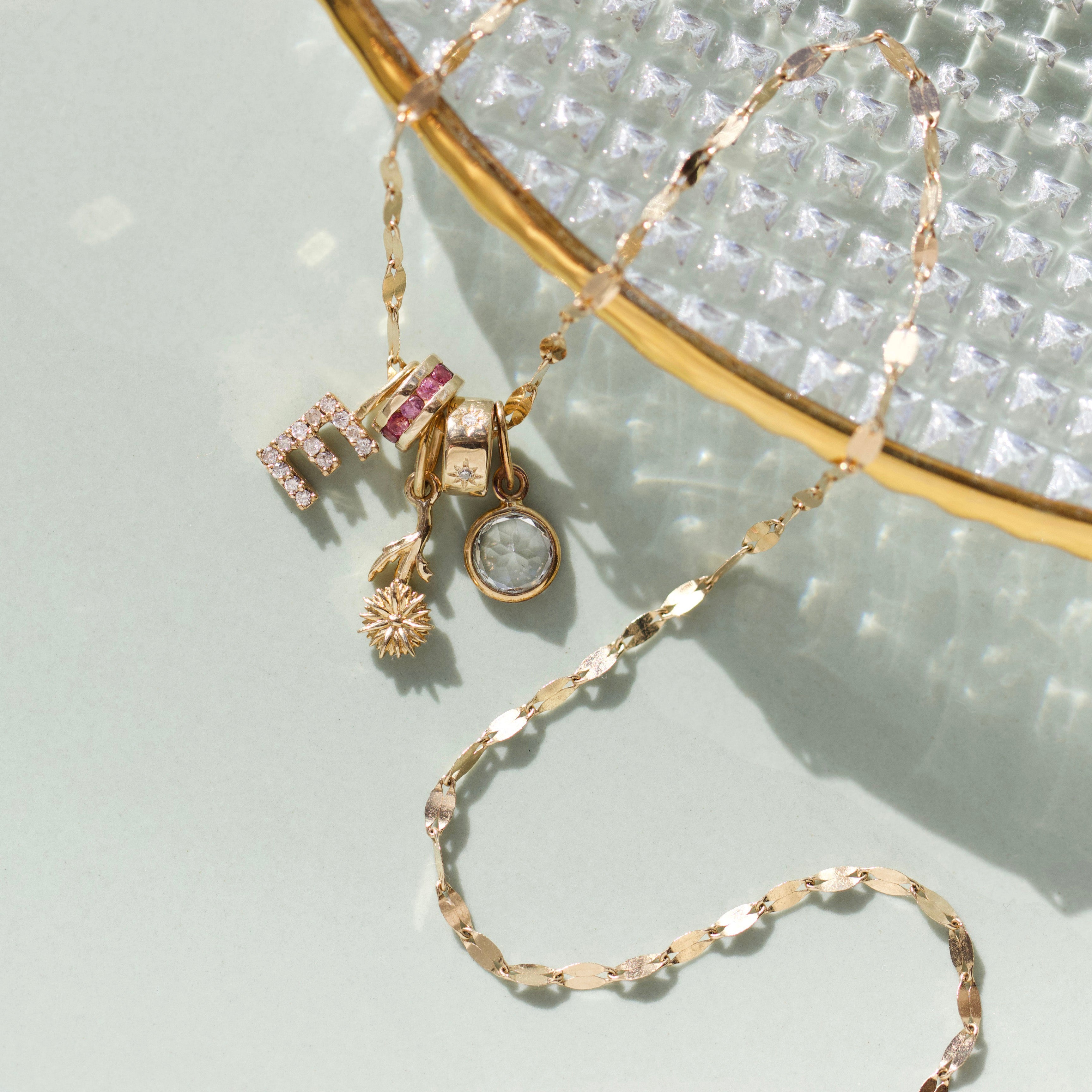 Diamond Star Set Stacker Charm - Elegant Jewelry for Layering & Everyday Wear | Perfect for Gifts & Special Occasions