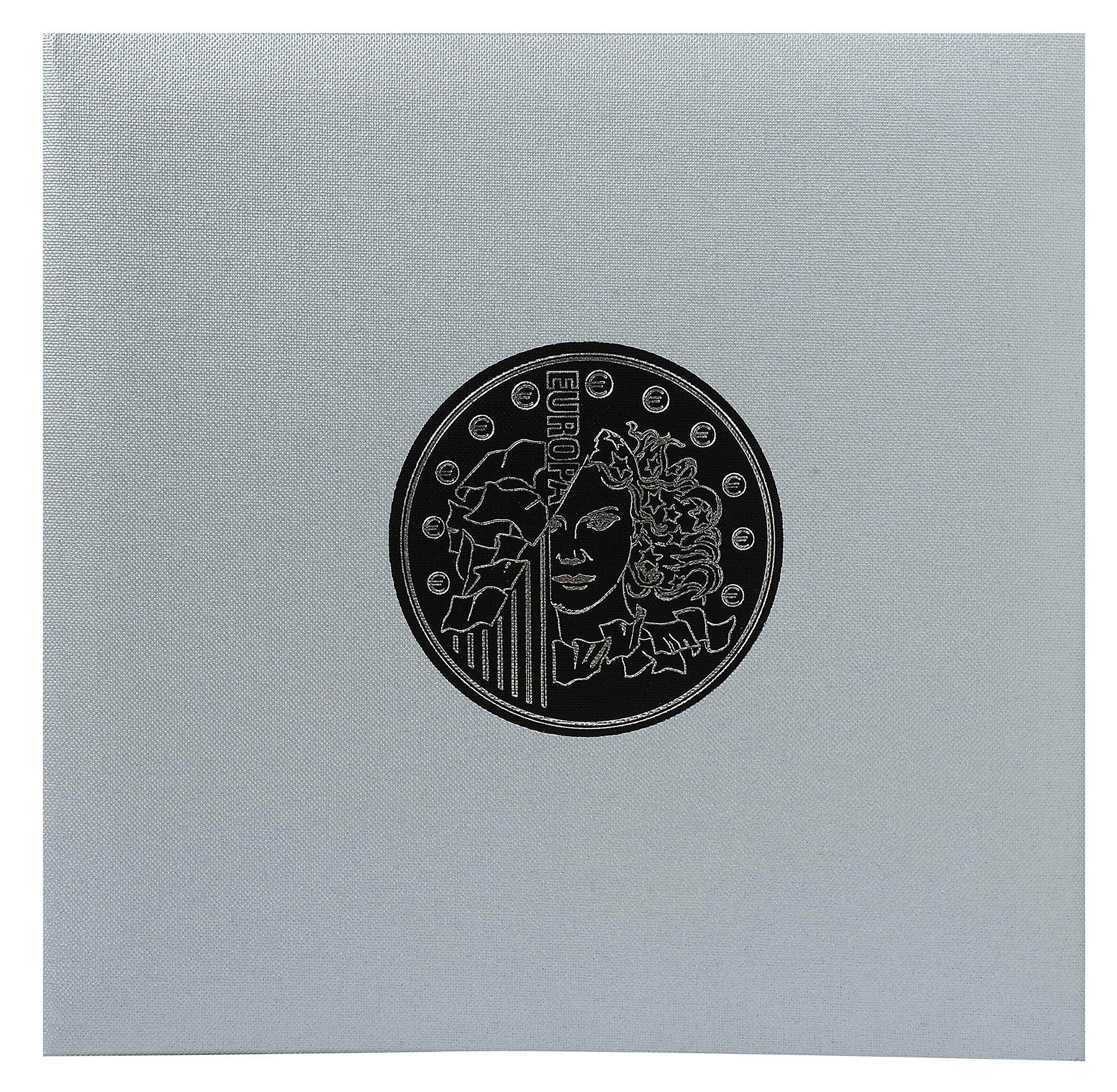 Exacompta Numismatique Hard Bound Coin Album - Silver, 24.5x25cm | Premium Coin Collection Book for Collectors & Investors | Perfect for Organizing Rare Coins & Currency Display