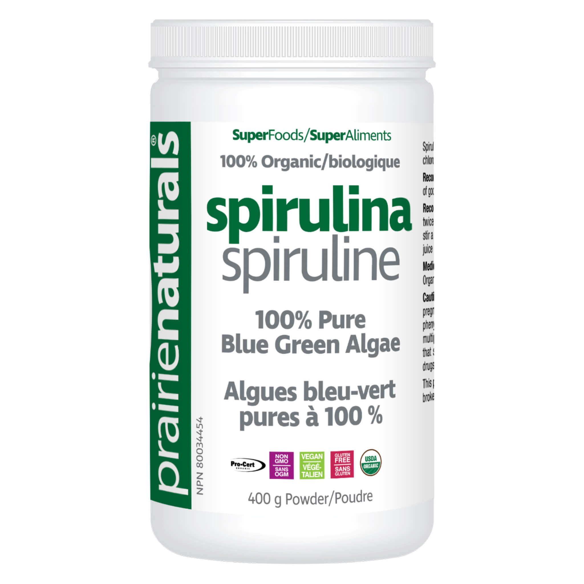 Organic Spirulina Powder - Premium Superfood Supplement for Energy, Detox & Immunity Boost | Vegan, Non-GMO, Gluten-Free | Perfect for Smoothies, Juices & Healthy Recipes