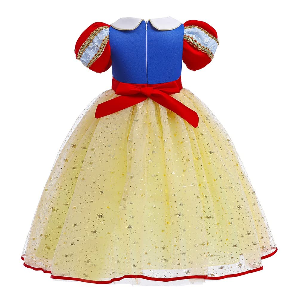 Snow White Princess Costume for Girls - Elegant Birthday Dress, Halloween & Christmas Party Outfit with Accessories | Perfect for Cosplay, Dress-Up, and Special Occasions