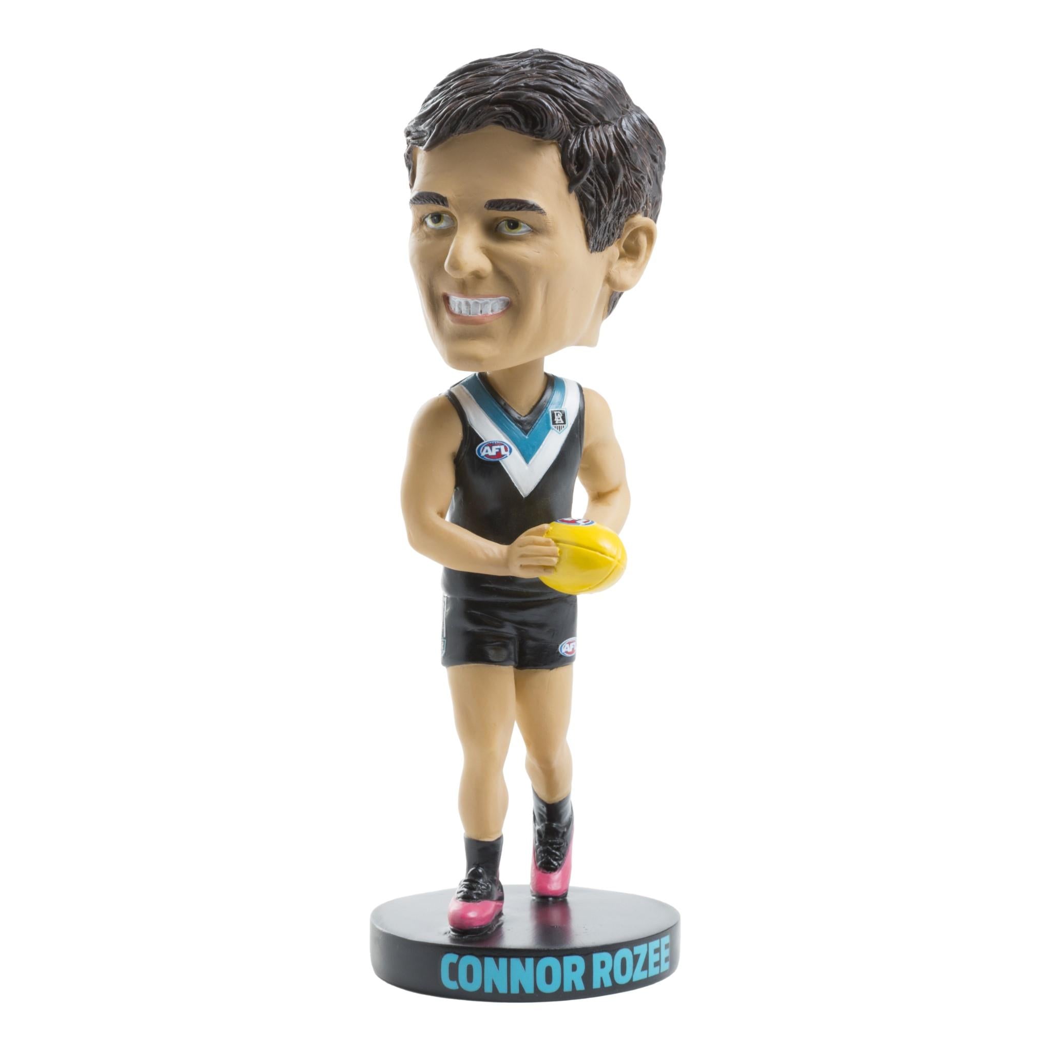 Connor Rozee Bobblehead - AFL Port Adelaide Power Collectible Figurine - Perfect for Fans, Sports Memorabilia, and Home Decor