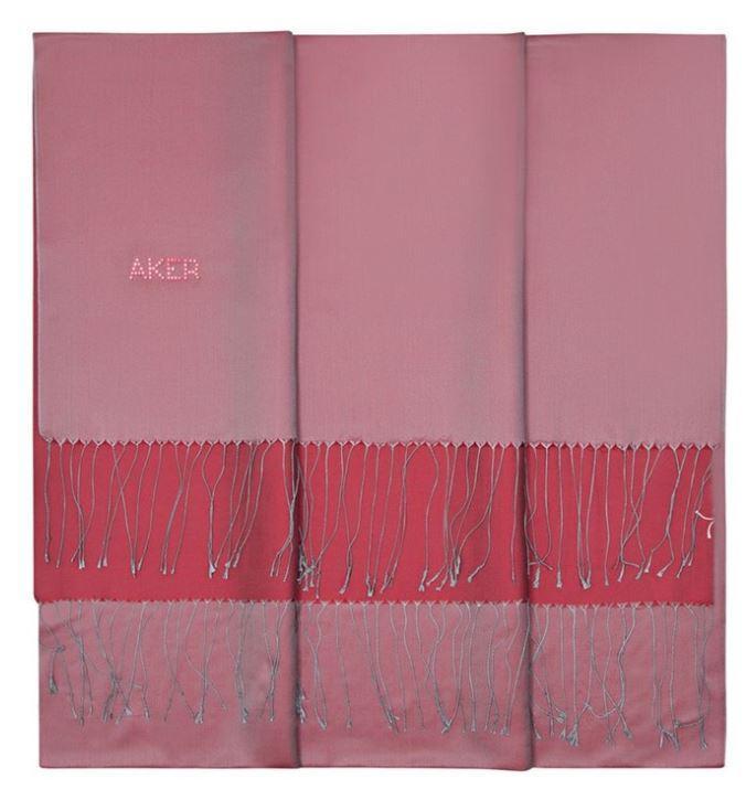 Aker Bi-Color Designer Silk Shawl - Elegant Puce Scarf for Women, Perfect for Weddings, Parties & Evening Events