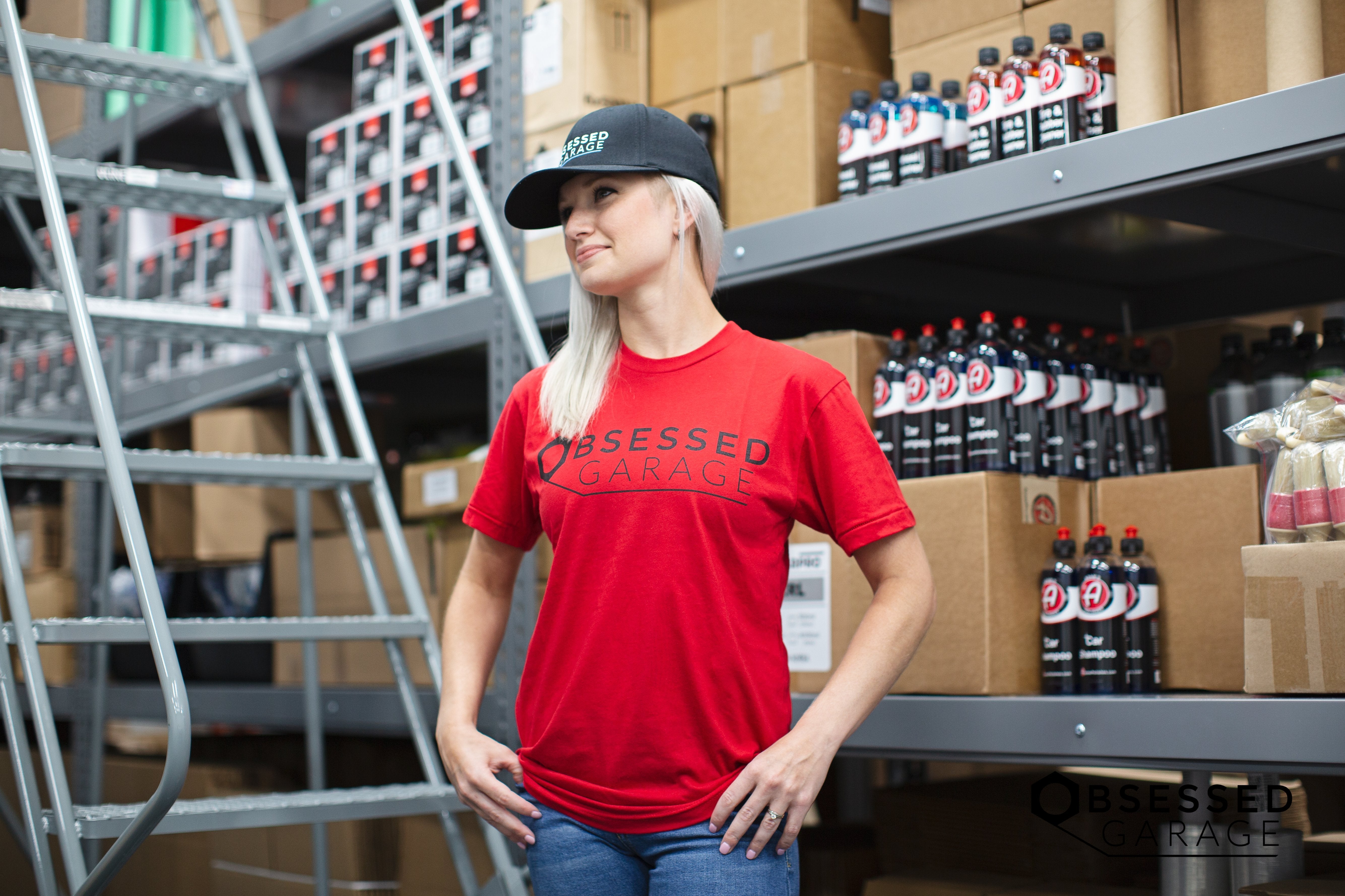 Obsessed Garage Logo T-Shirt - Premium Cotton Tee for Car Enthusiasts - Perfect for Car Shows, Meetups & Casual Wear