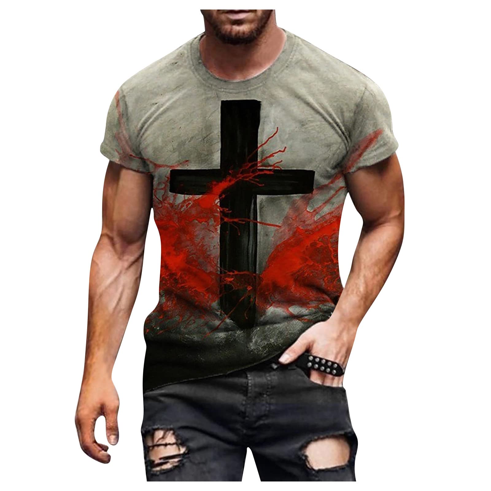 3D Printed Men's Graphic T-Shirts - Cool Short Sleeve Casual Summer Tops for Trendy Plus Size - Perfect for Beach, Streetwear & Everyday Comfort