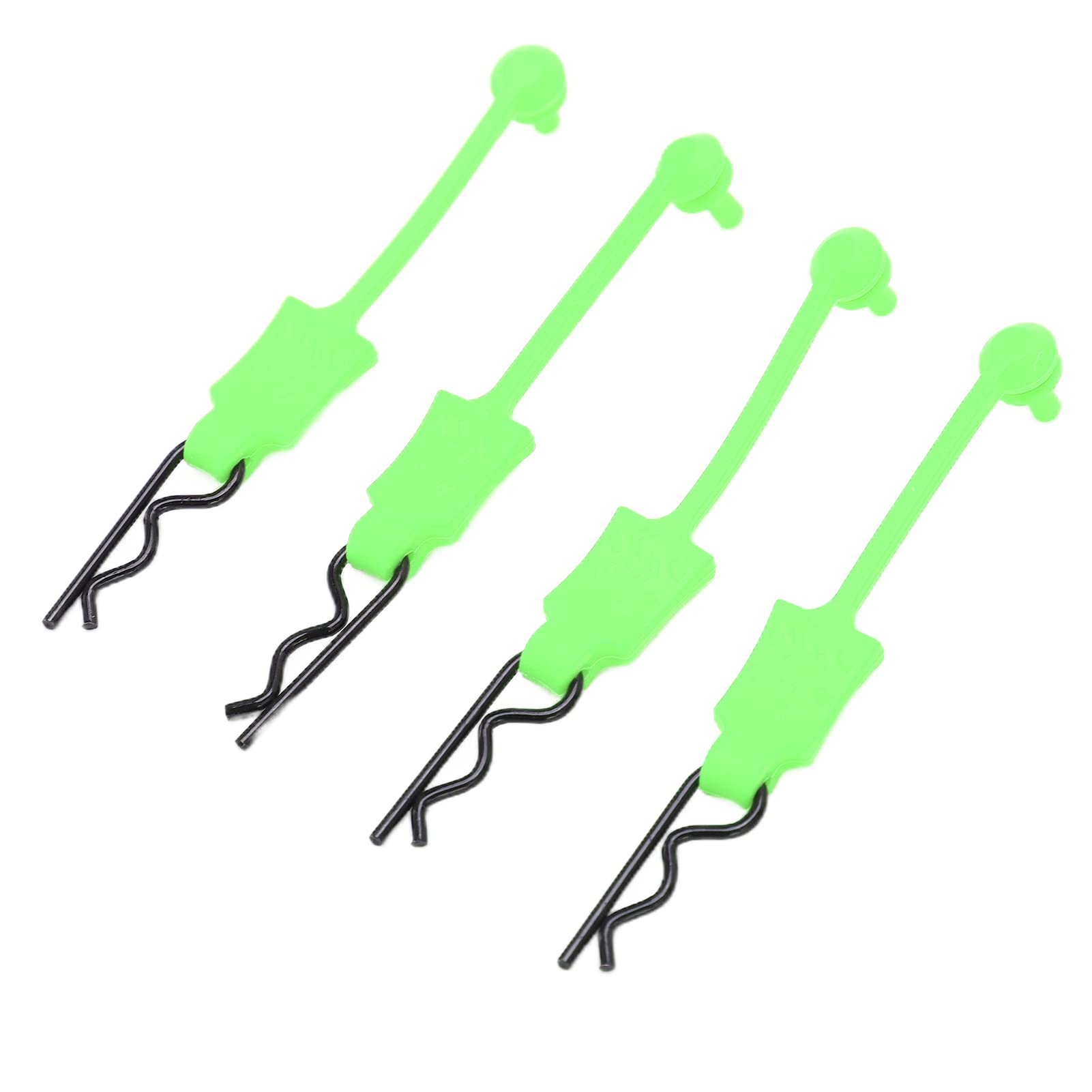 1/10 Scale RC Car Body Clips with Pull Tabs - Replacement Shell Clips Pins for RC Vehicles (Green) | Durable Accessory for Hobby Grade Remote Control Cars & Trucks