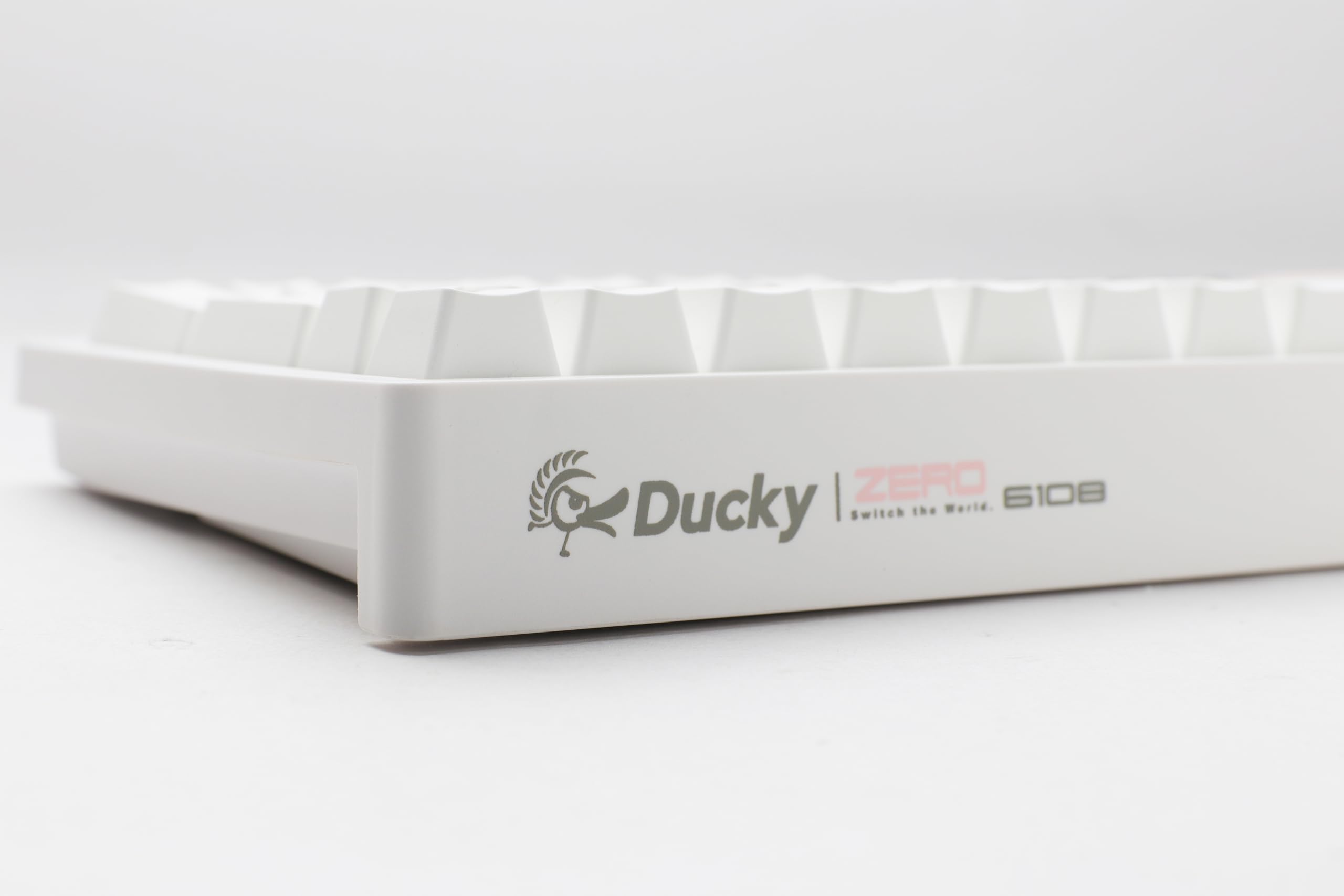 Ducky Zero 6108 Pure White Hotswap Bluetooth RGB Mechanical Keyboard with Cherry MX2A Brown Switches - Wireless Gaming Keyboard for PC, Mac, Typing & Office Work