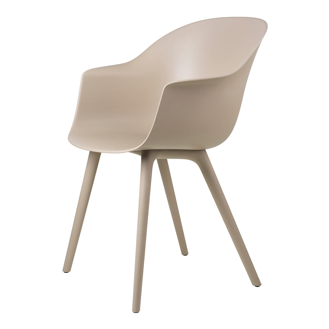 Bat Dining Chair with Plastic Base - Durable Outdoor Patio Furniture for Garden, Poolside, and Backyard Dining