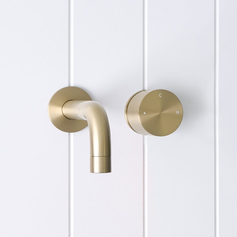 Sydney Wall Spout with Progressive Mixer in Warm Brushed Nickel - Perfect for Modern Bathroom and Kitchen Faucet Upgrades