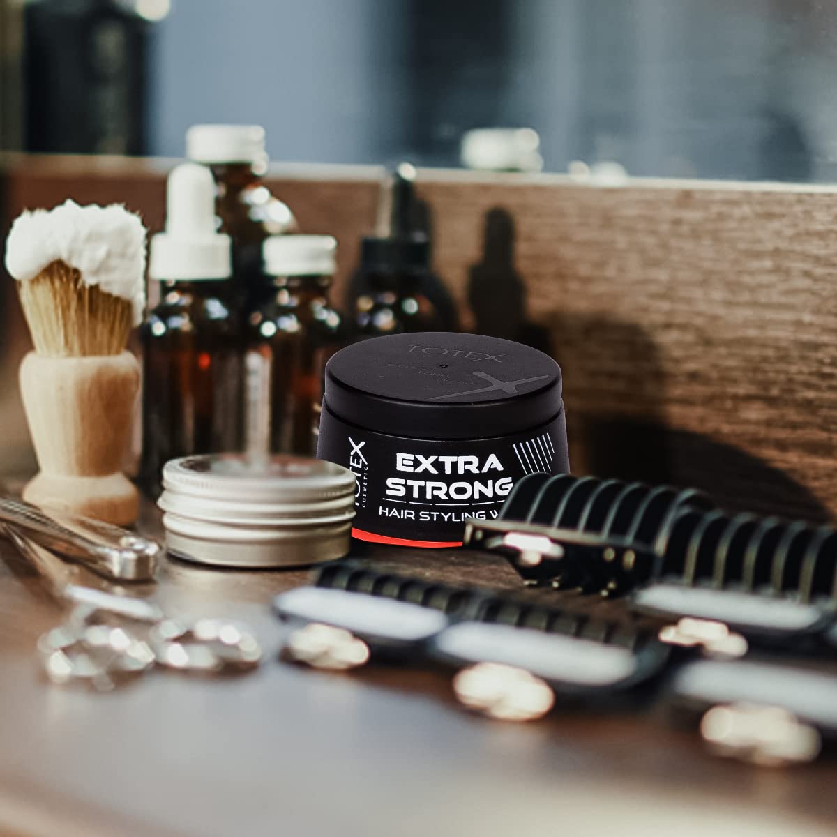 Totex Extra Strong Edge Control Hair Styling Wax - 150ml Strong Hold Wax for Men & Women | Barber Shop & Salon Certified Aqua Wax | Perfect for Sleek Hairstyles, Fades & Professional Styling