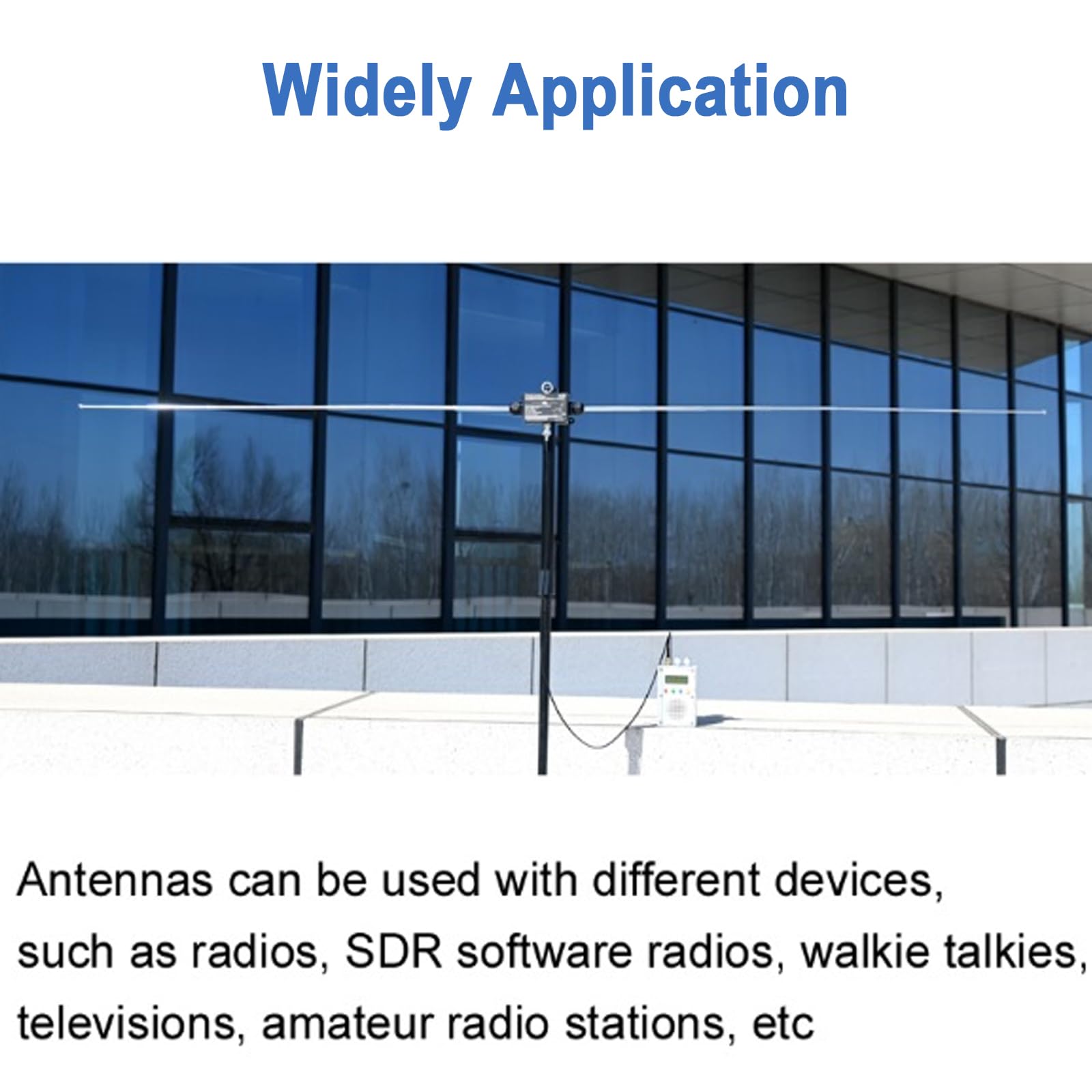 GOOZEEZOO GA506 Portable Shortwave Radio Antenna - Full Band Dipole for 2.3-899MHz Reception & 90-450MHz Transmission | SW/FM/AIR/UV/DTMB Compatible | Outdoor Ham Radio Antenna for Emergency, Camping & Field Operations
