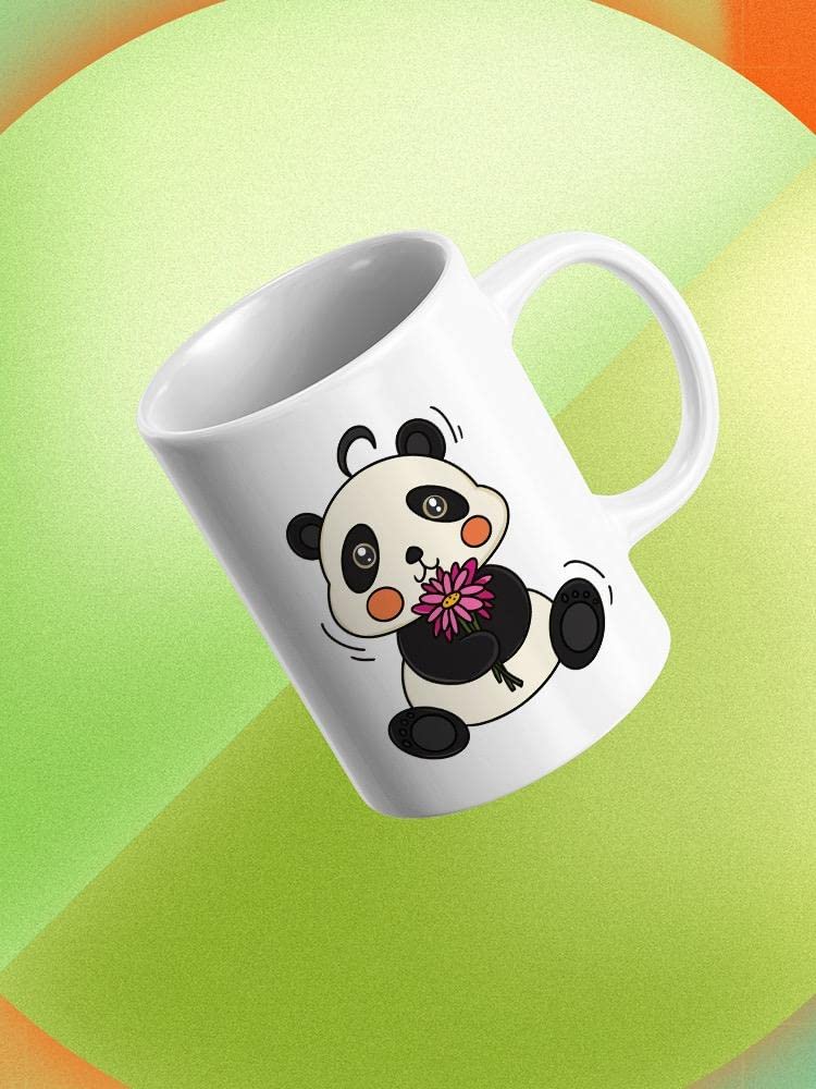 Cute Panda with Tulips Ceramic Coffee Mug - 15oz Insulated Tea Cup for Hot & Cold Drinks - Perfect for Home, Office, or Gift Giving