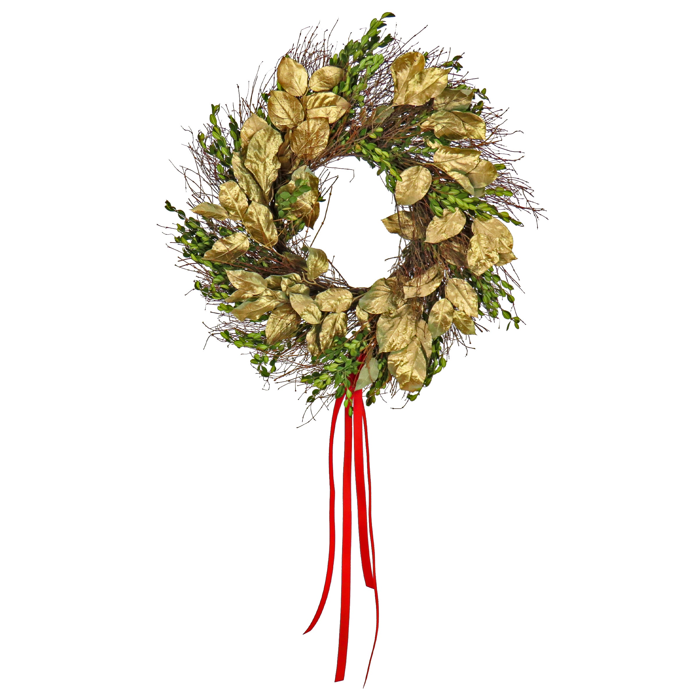 22 Inch Artificial Boxwood Wreath - Christmas Holiday Decoration for Front Door, Mantel & Indoor/Outdoor Decor - Premium UV Resistant Greenery