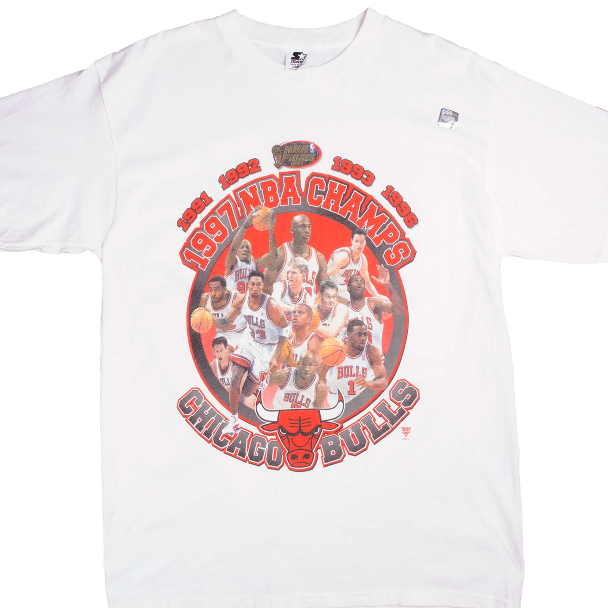 Vintage NBA Chicago Bulls 1997 Championship Tee Shirt - Large Size, Made in USA - Perfect for Basketball Fans, Retro Sports Apparel & Casual Wear