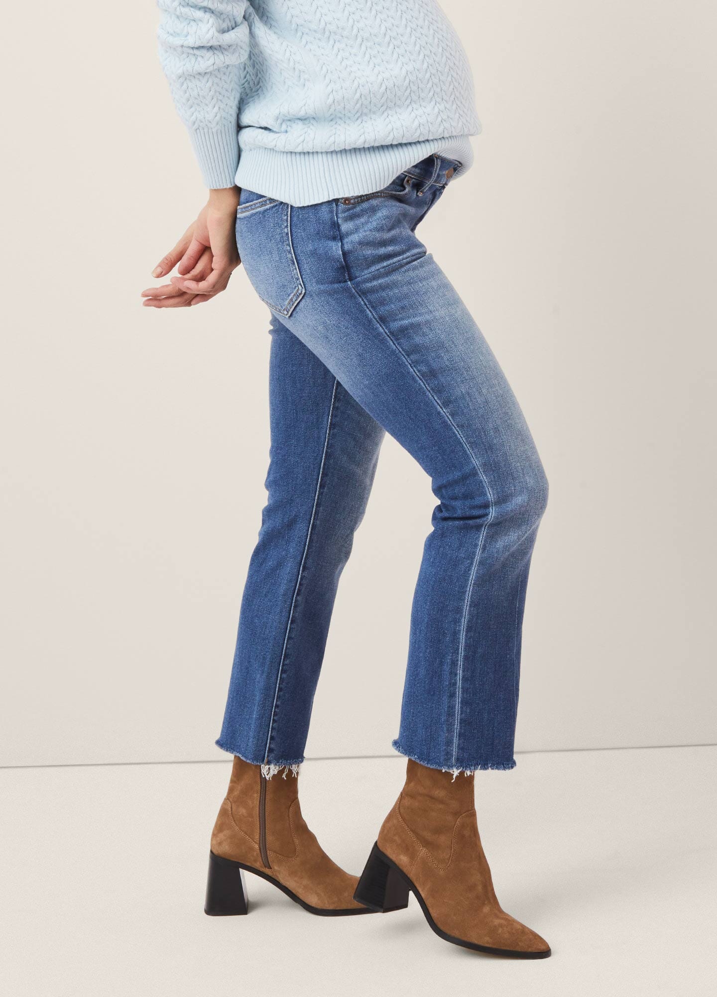 Best Stretchy Maternity Jeans for Pregnant Women - Comfortable High Waist Denim Pants for Pregnancy - Perfect for Everyday Wear, Work & Casual Outfits