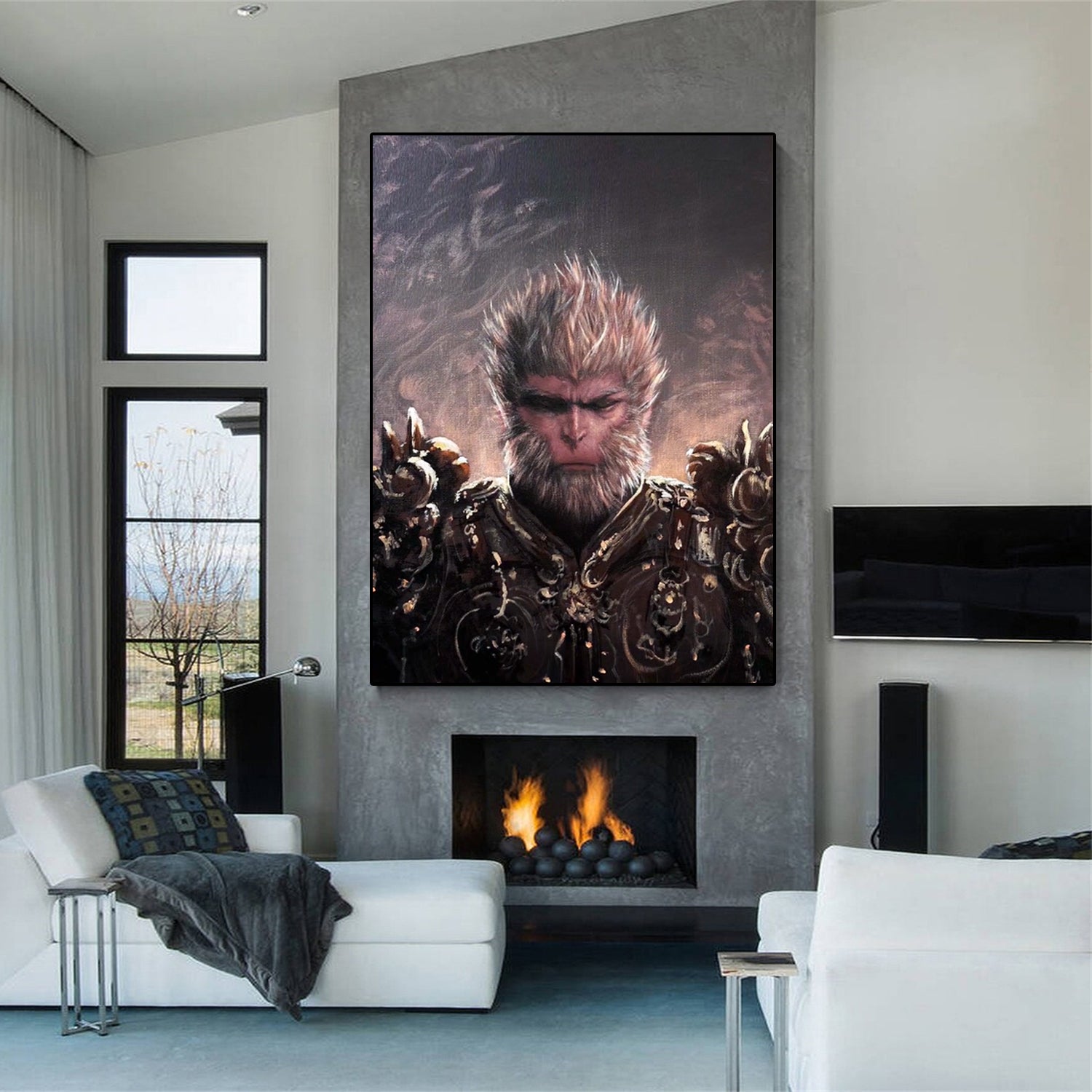 Animal Art Painting #AP097 - Handmade Canvas Wall Decor for Living Room, Bedroom & Office | Wildlife & Nature Inspired Home Decor