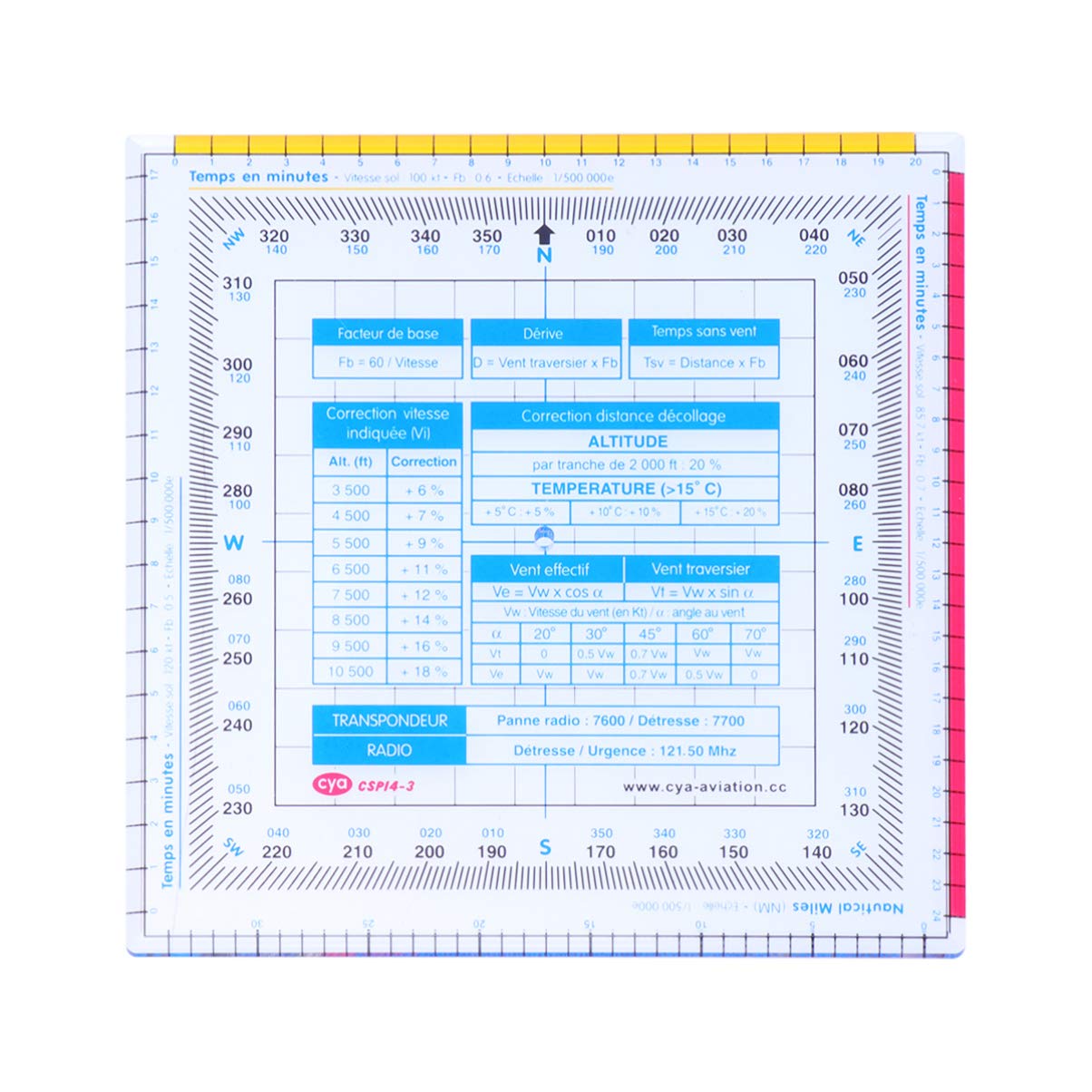 Precision Plastic Flight Ruler & Navigation Plotter - Rotating Computer Tape Measure for Aviation, Engineering & DIY Projects | Flight Calculator, Square Ruler & Measurement Tape Tool