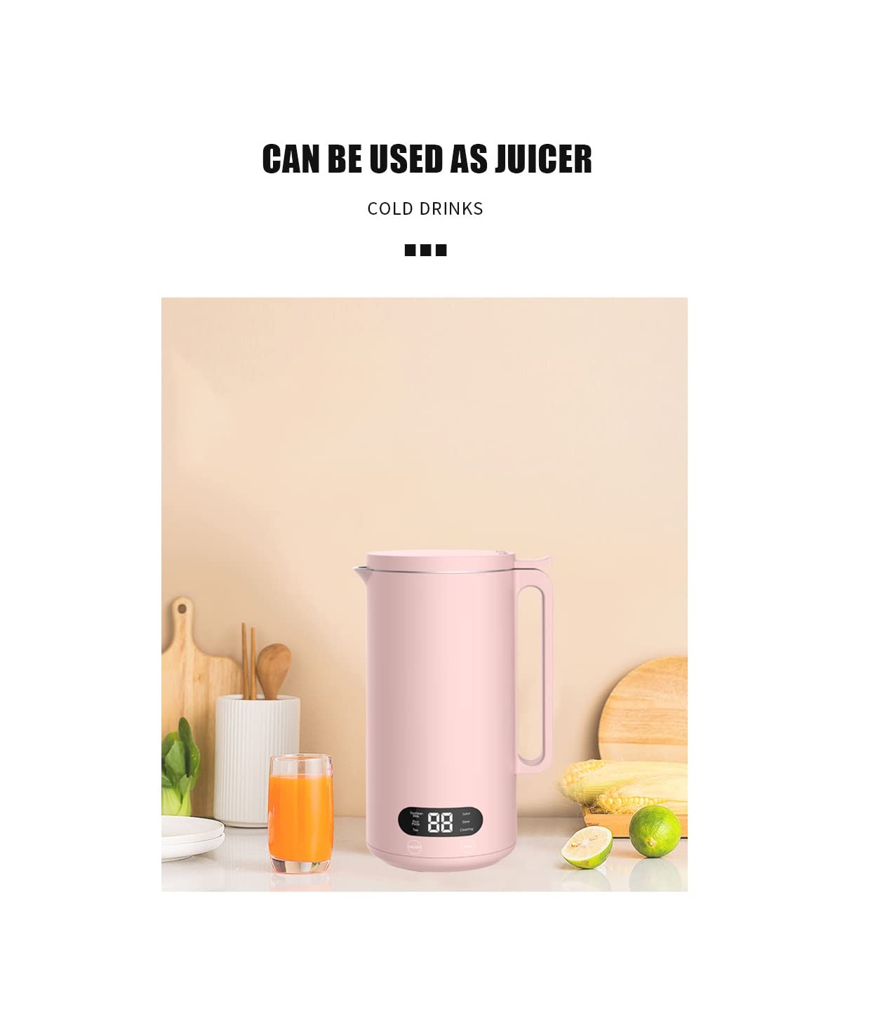 Mini Electric Soybean Milk Maker - Automatic Soy Milk Machine, Fruit Juicer, Rice Paste Maker & Food Blender (110V, 350ml) - Perfect for Home Breakfast, Healthy Smoothies & Baby Food Prep