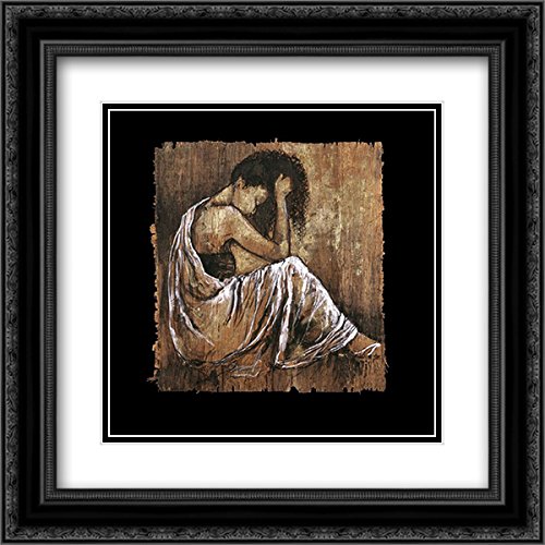 Stewart, Monica 15x15 Black Ornate Framed Double Matted Museum Art Print - Soulful Grace I - Perfect for Living Room, Bedroom & Office Wall Decor