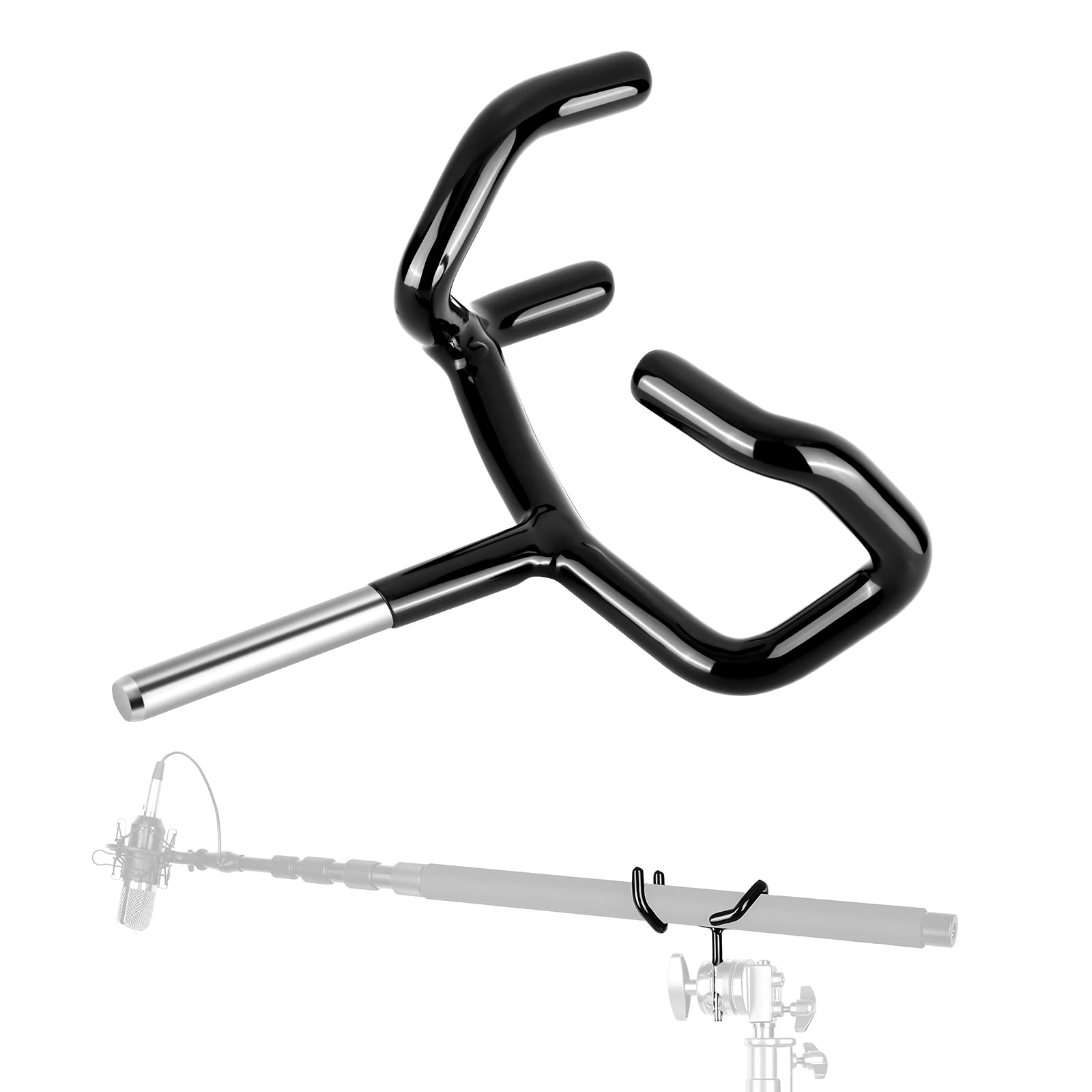 NEEWER Heavy Duty Metal Microphone Boom Arm Stand Holder - Adjustable for C-Stands & Mic Stands (Black) - Perfect for Podcasting, Studio Recording & Live Streaming