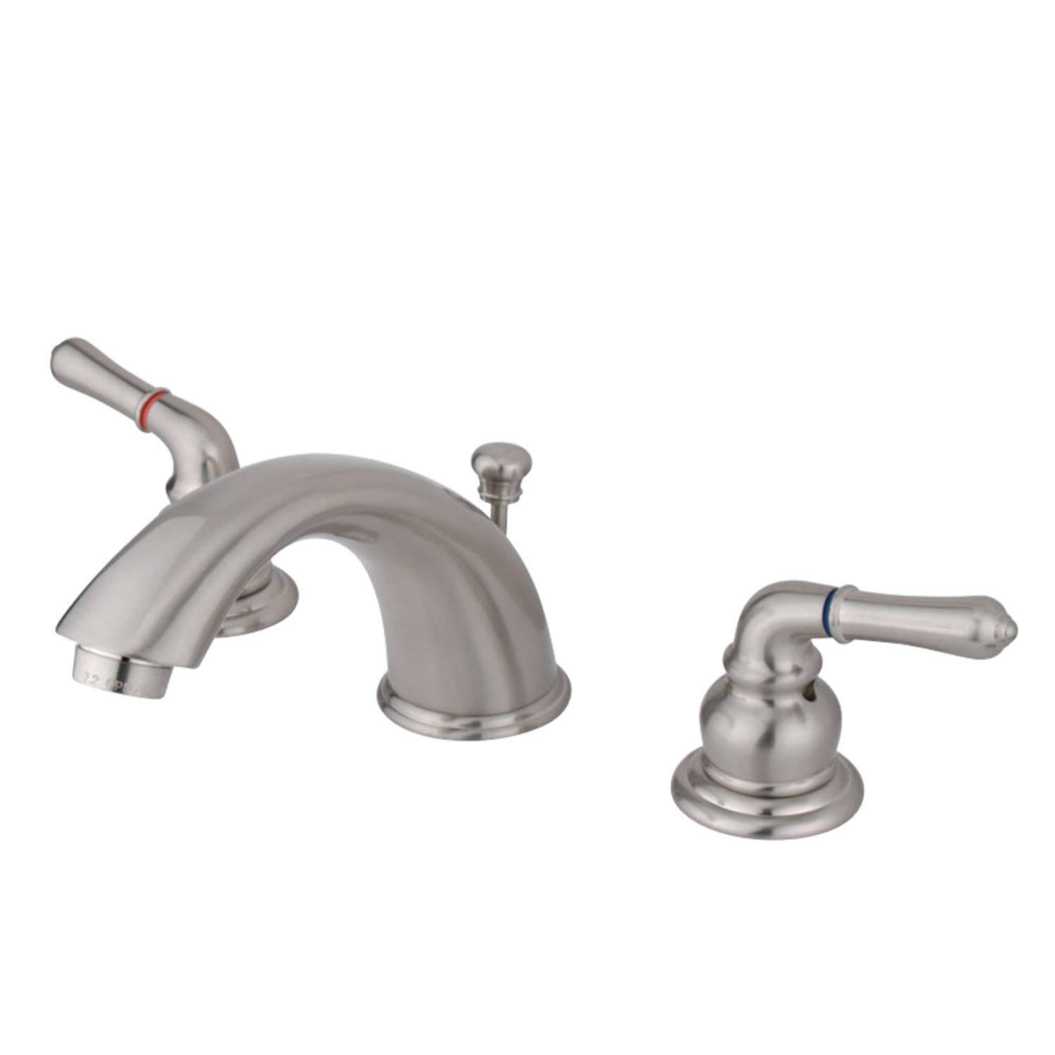 5.75 Inch Brushed Nickel Widespread Bathroom Faucet - Perfect for Modern Vanities and Powder Rooms