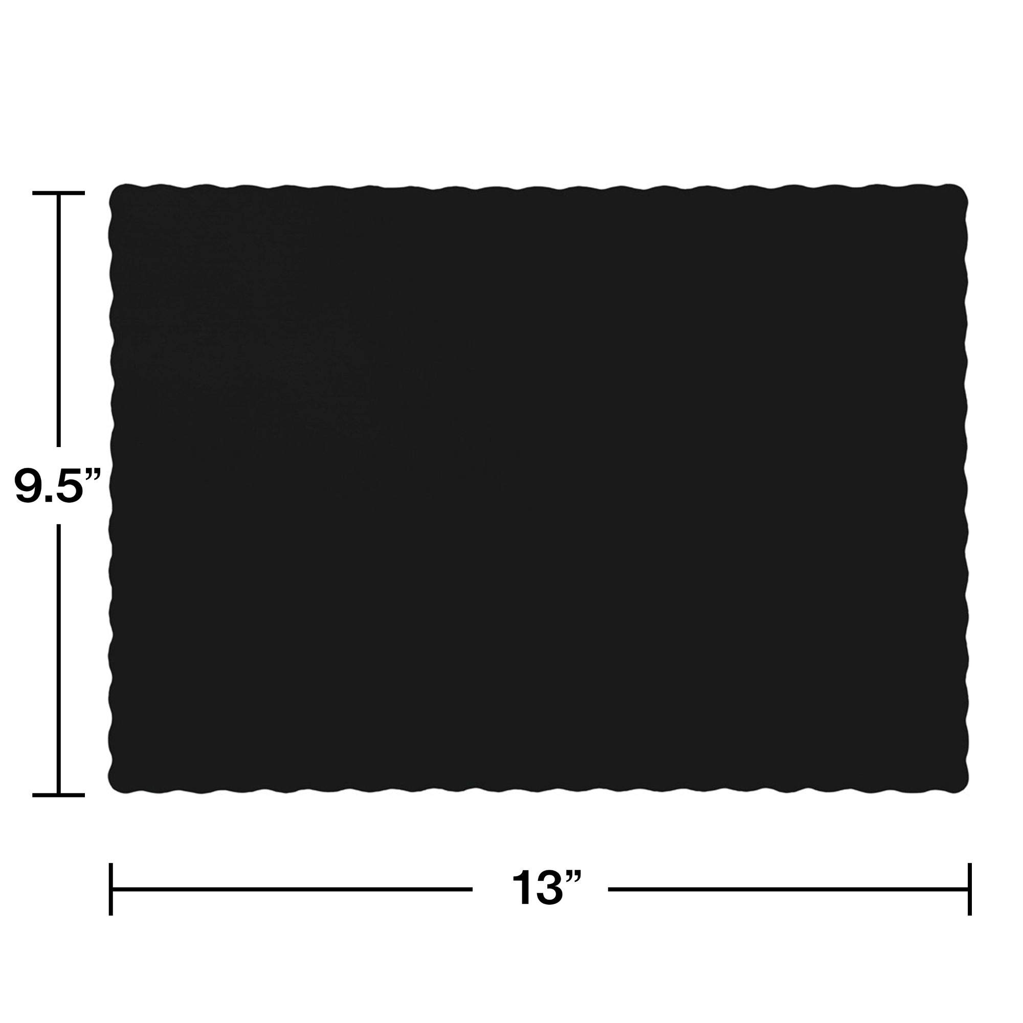 600 Pack Solid Jet Black Disposable Table Placemats 13.5 Inch - Premium Party, Wedding & Event Dining Essentials for Easy Cleanup