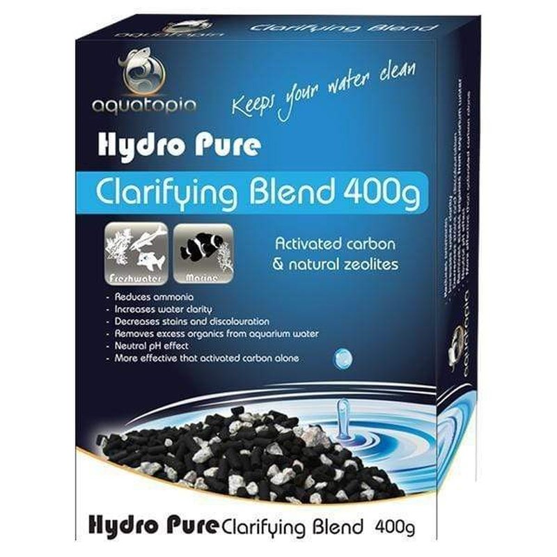 Aquatopia Hydro Pure Clarifying Blend 400g - Activated Carbon & Zeolite Water Filter for Clean Drinking Water at Home, Camping & Travel