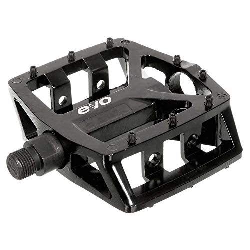 EVO Freefall DX Mountain Bike Platform Pedals with Removable Pins - Durable Black BMX/MTB Pedals for Downhill, Trail & Urban Cycling